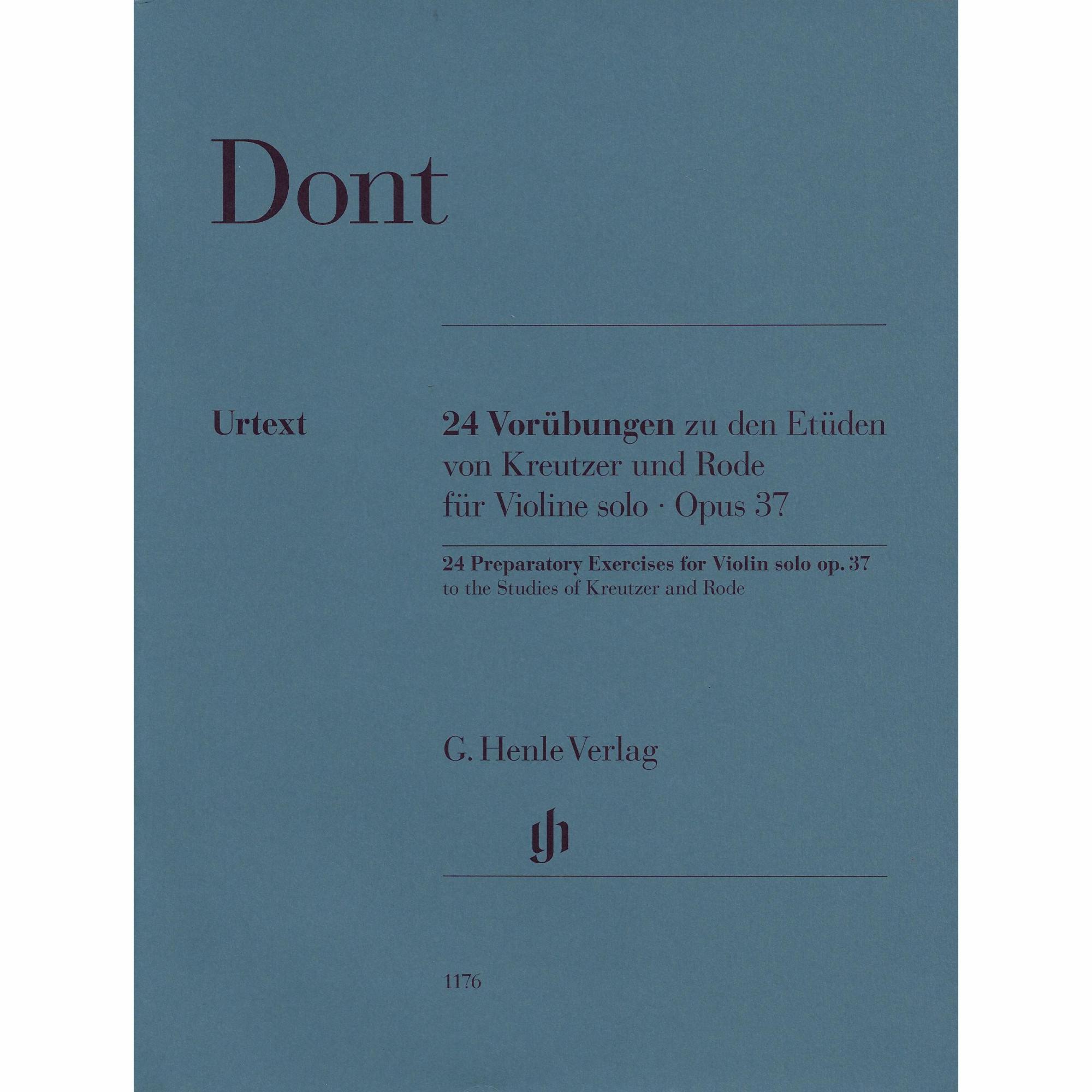 Dont -- 24 Preparatory Exercises, Op. 37 for Violin