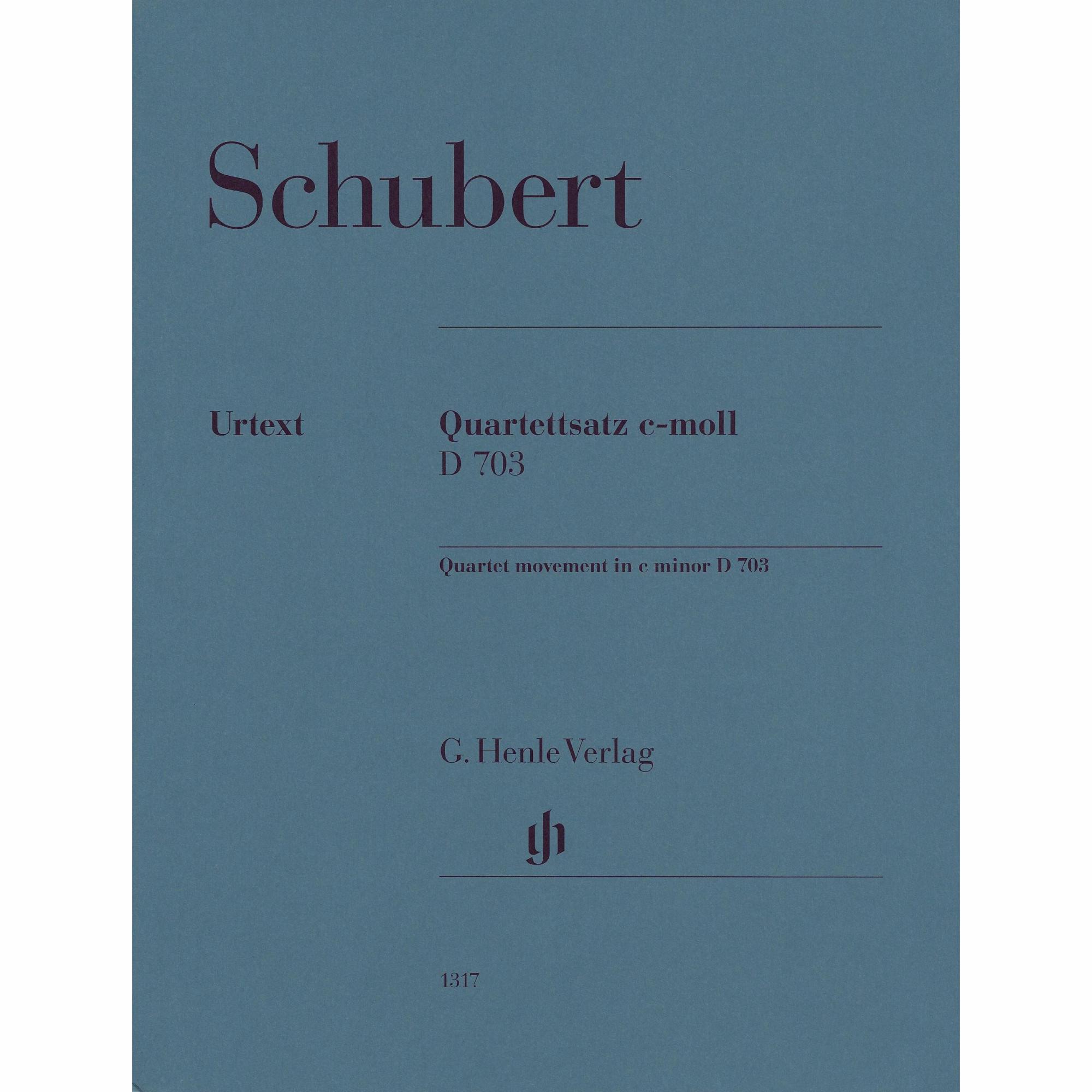 Schubert -- Quartettsatz in C Minor, D. 703