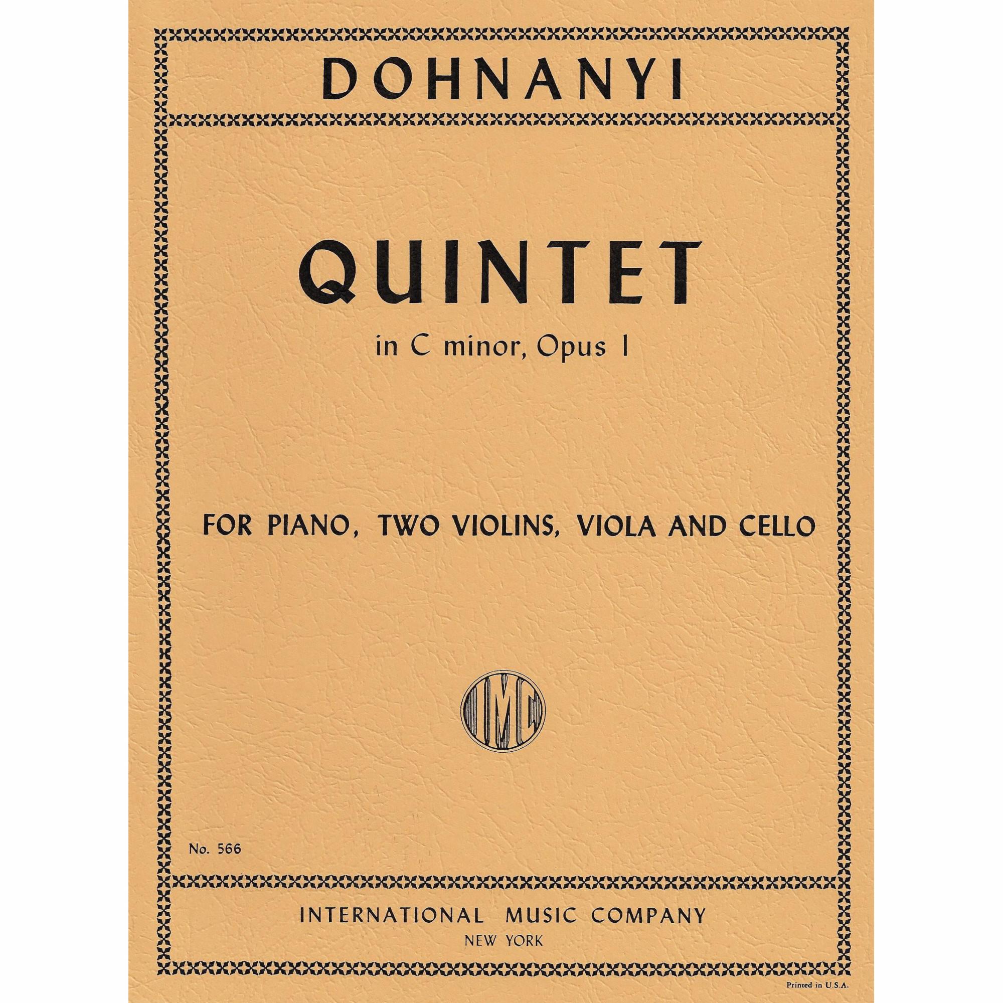Dohnanyi -- Piano Quintet in C Minor, Op. 1