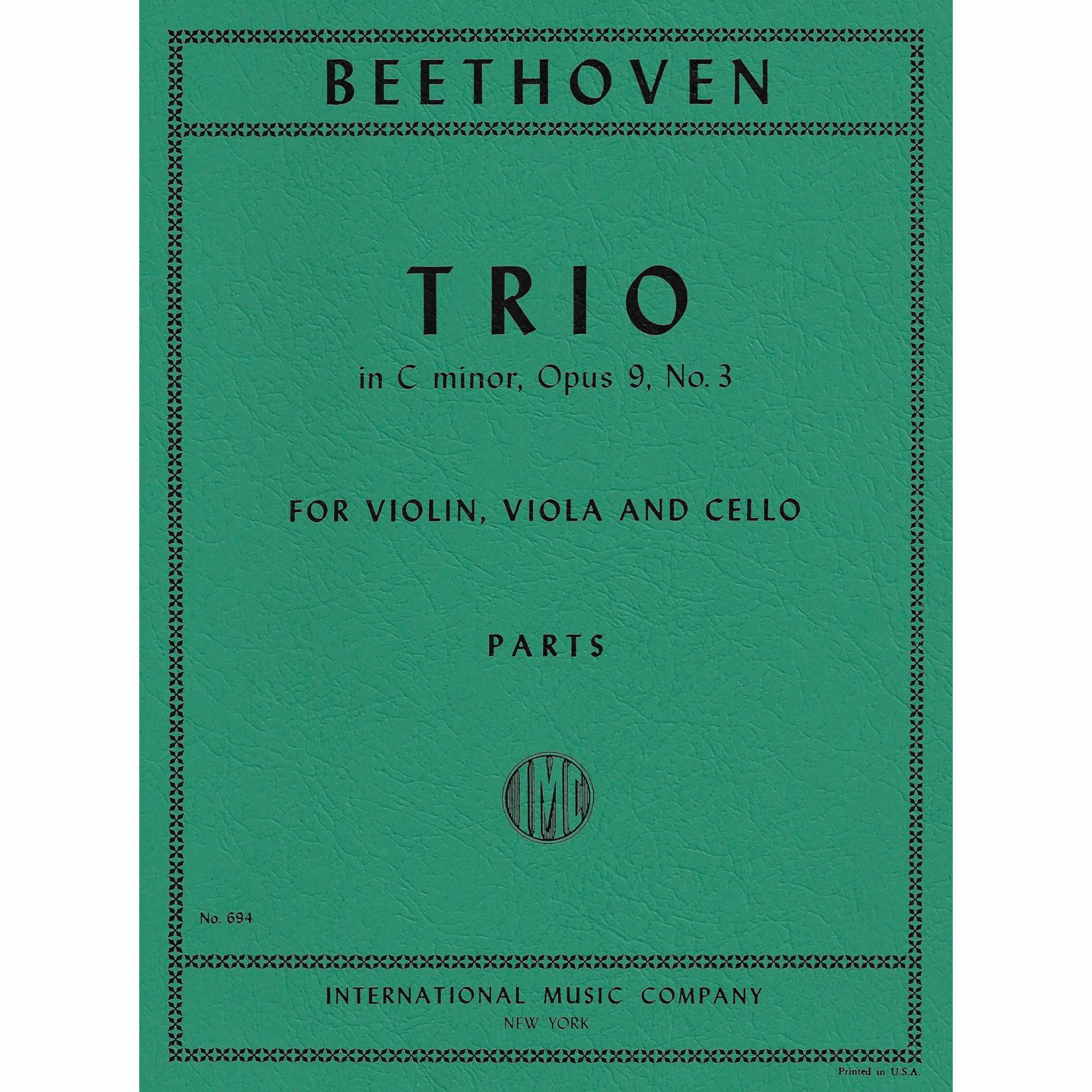 Beethoven -- Trio in C Minor, Op. 9, No. 3 for Violin, Viola, and Cello