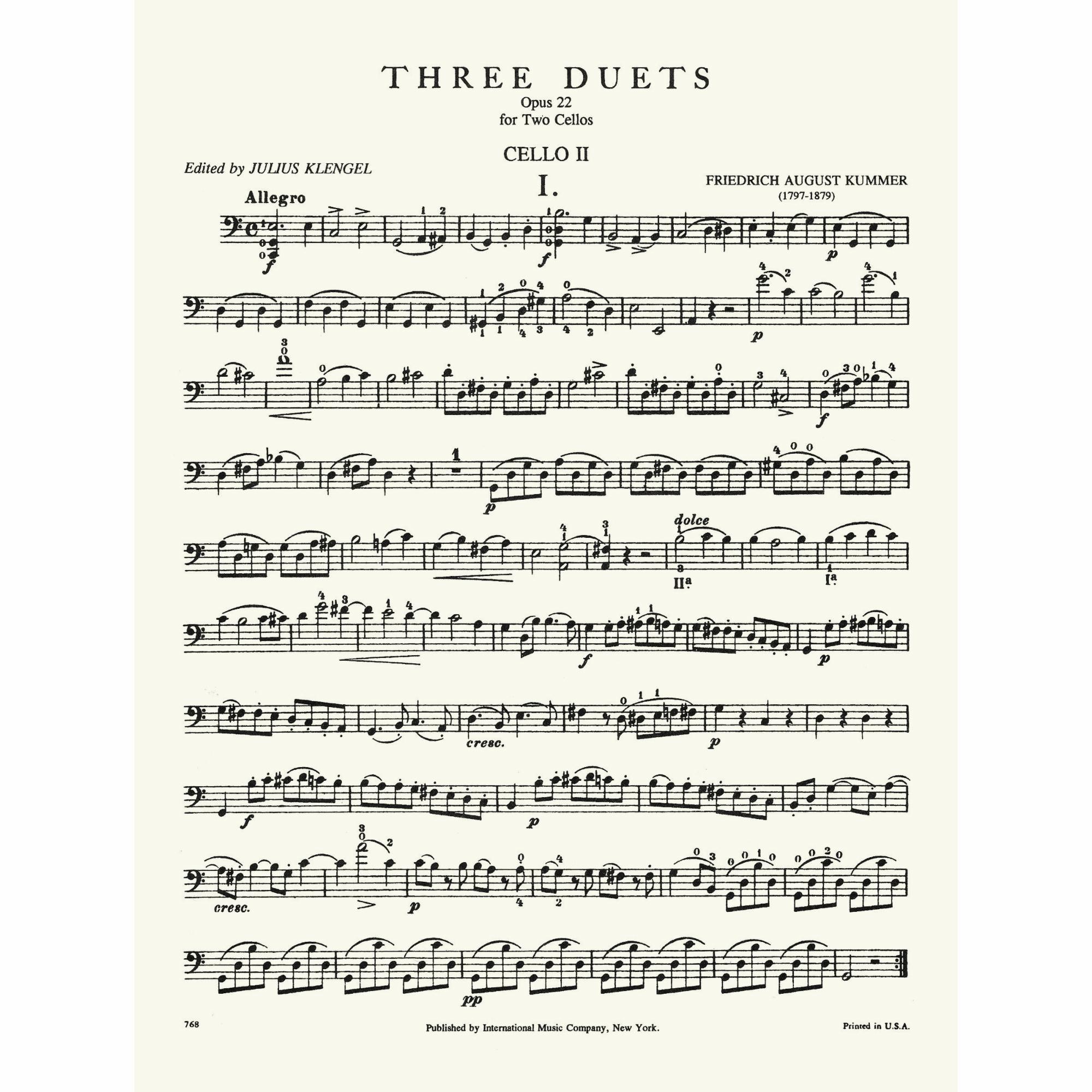 Sample: Cello II (Pg. 1)