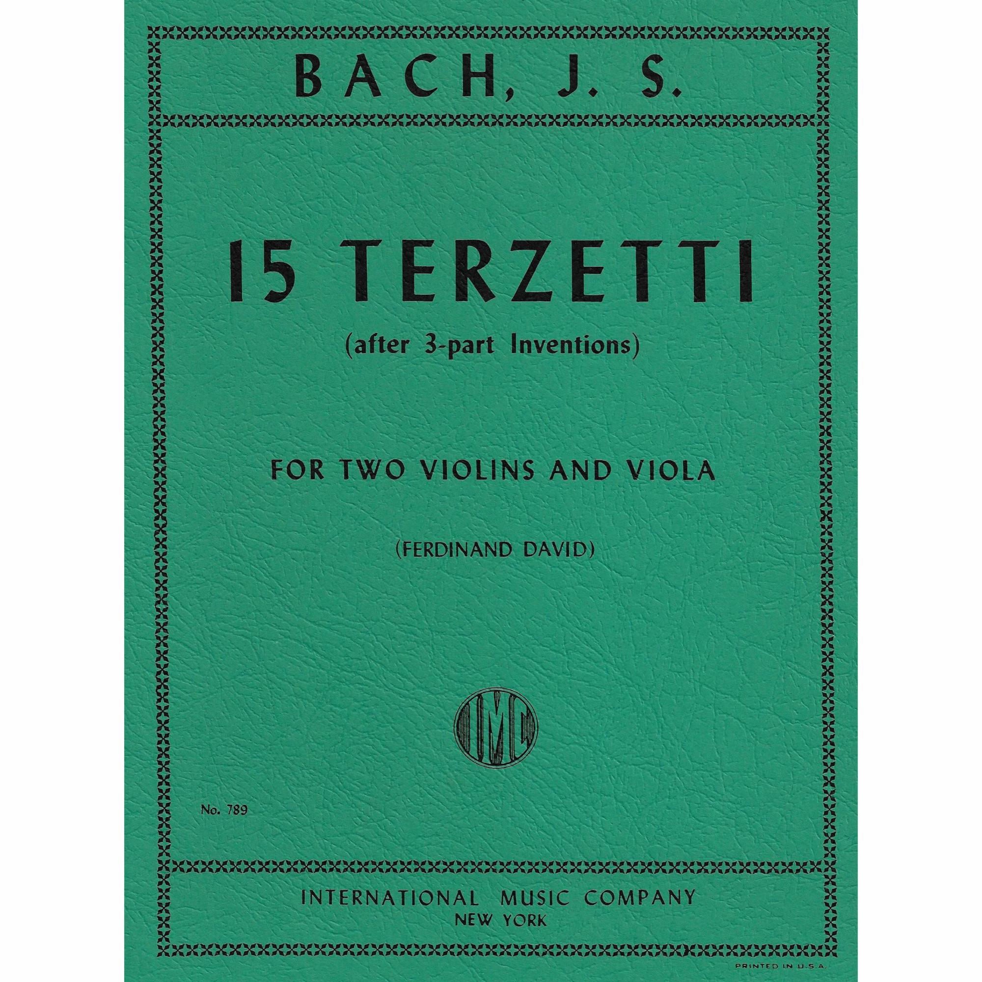 Bach -- 15 Terzetti (after 3-part Inventions) for Two Violins and Viola