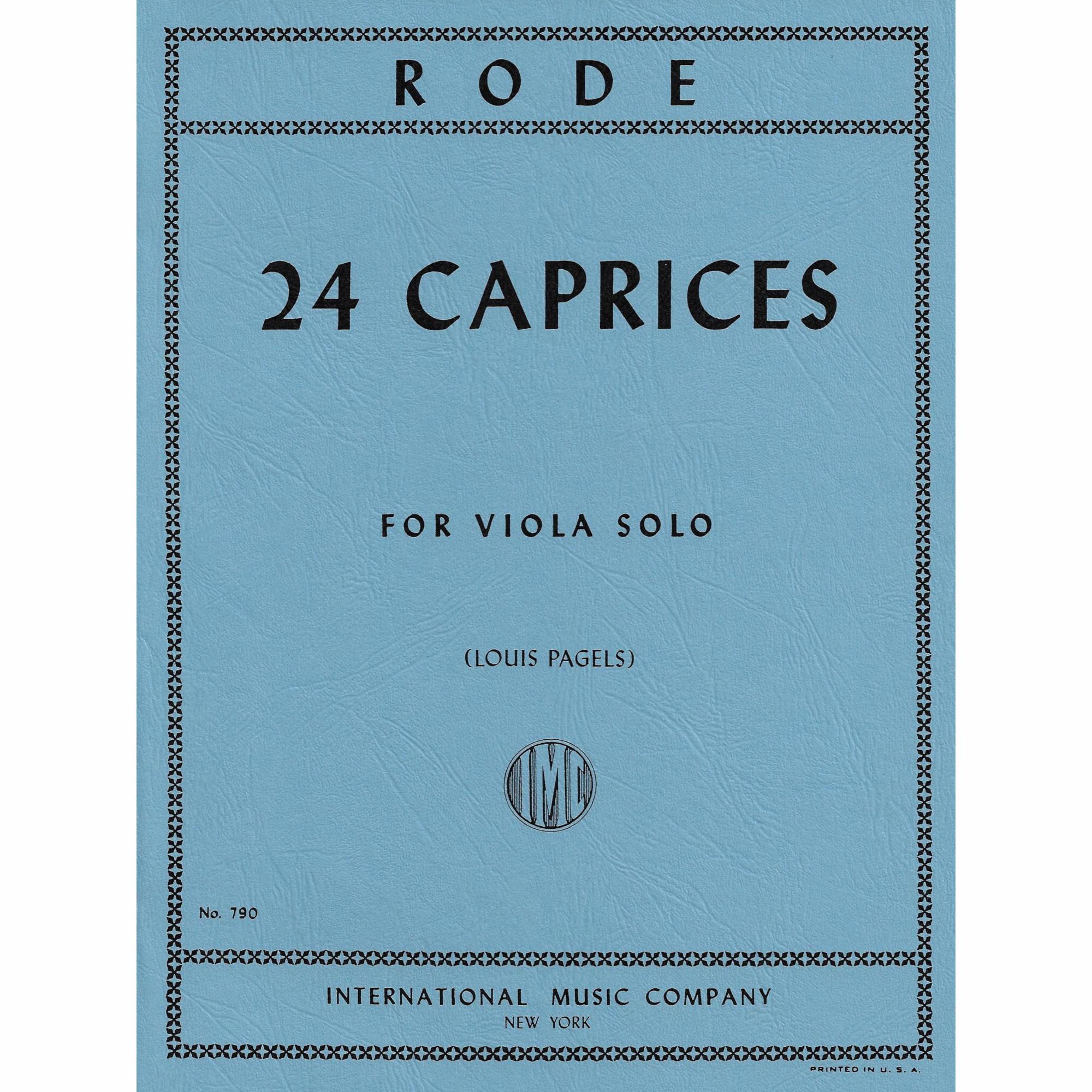Rode -- 24 Caprices for Viola