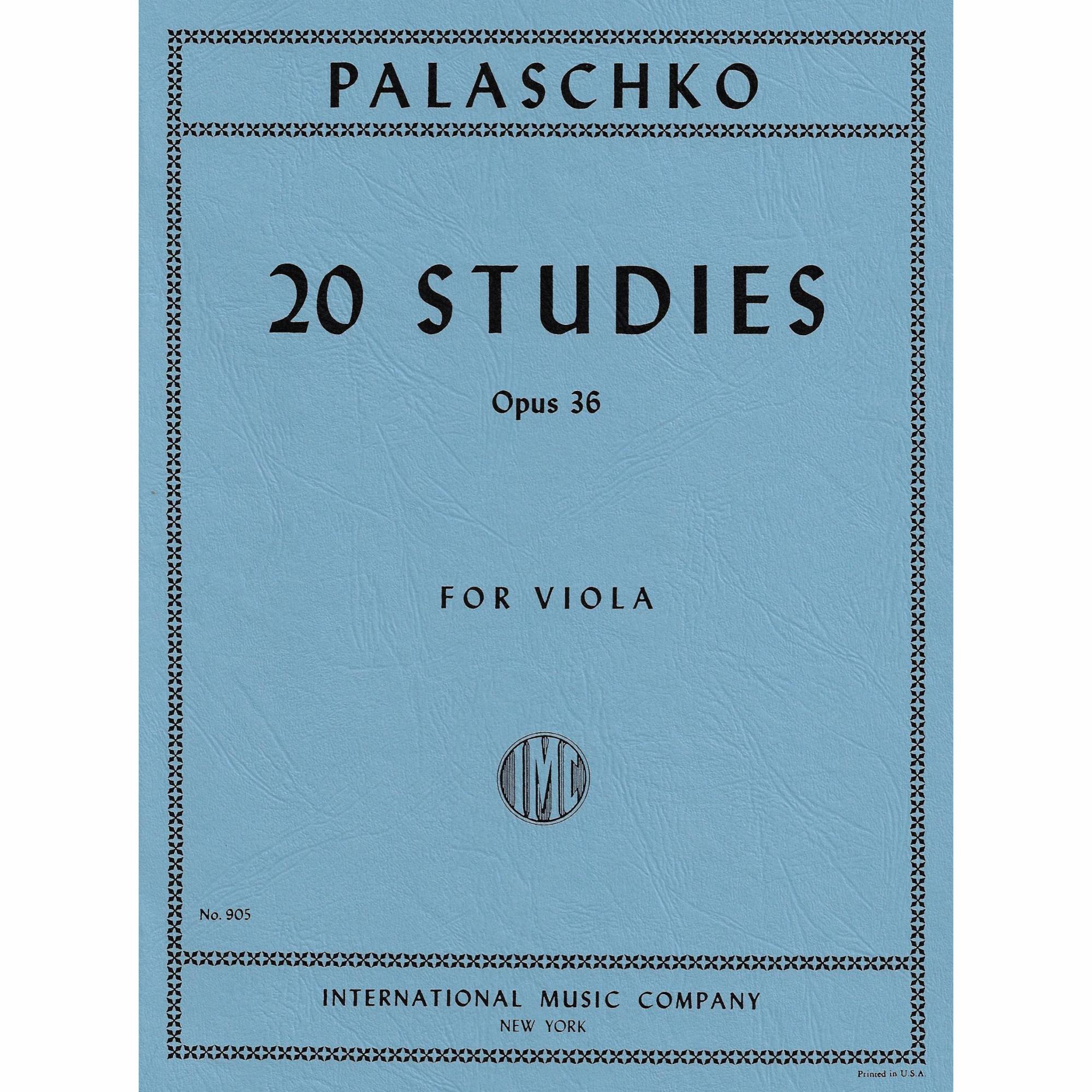 Palaschko -- 20 Studies, Op. 36 for Viola