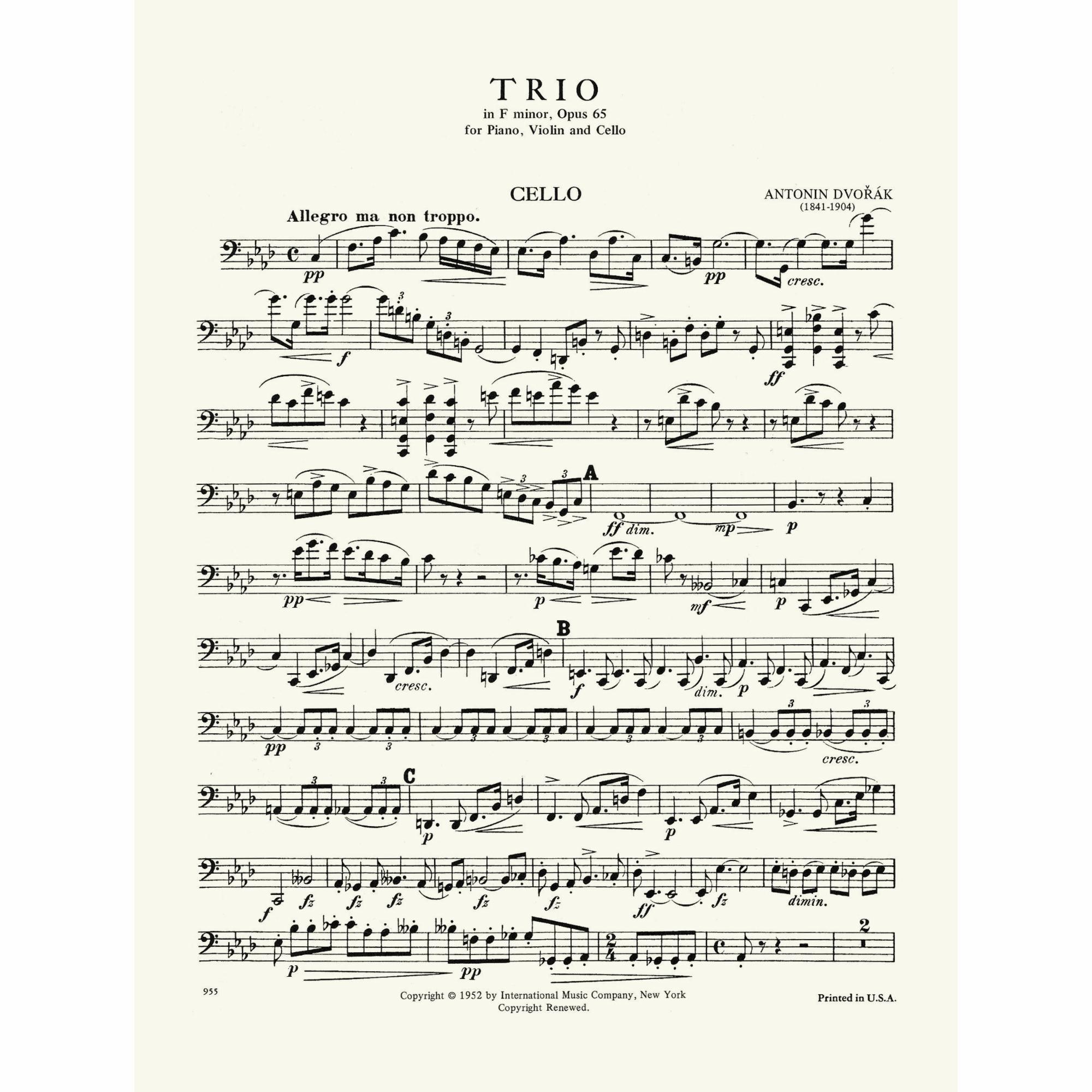 Sample: Cello (Pg. 1)