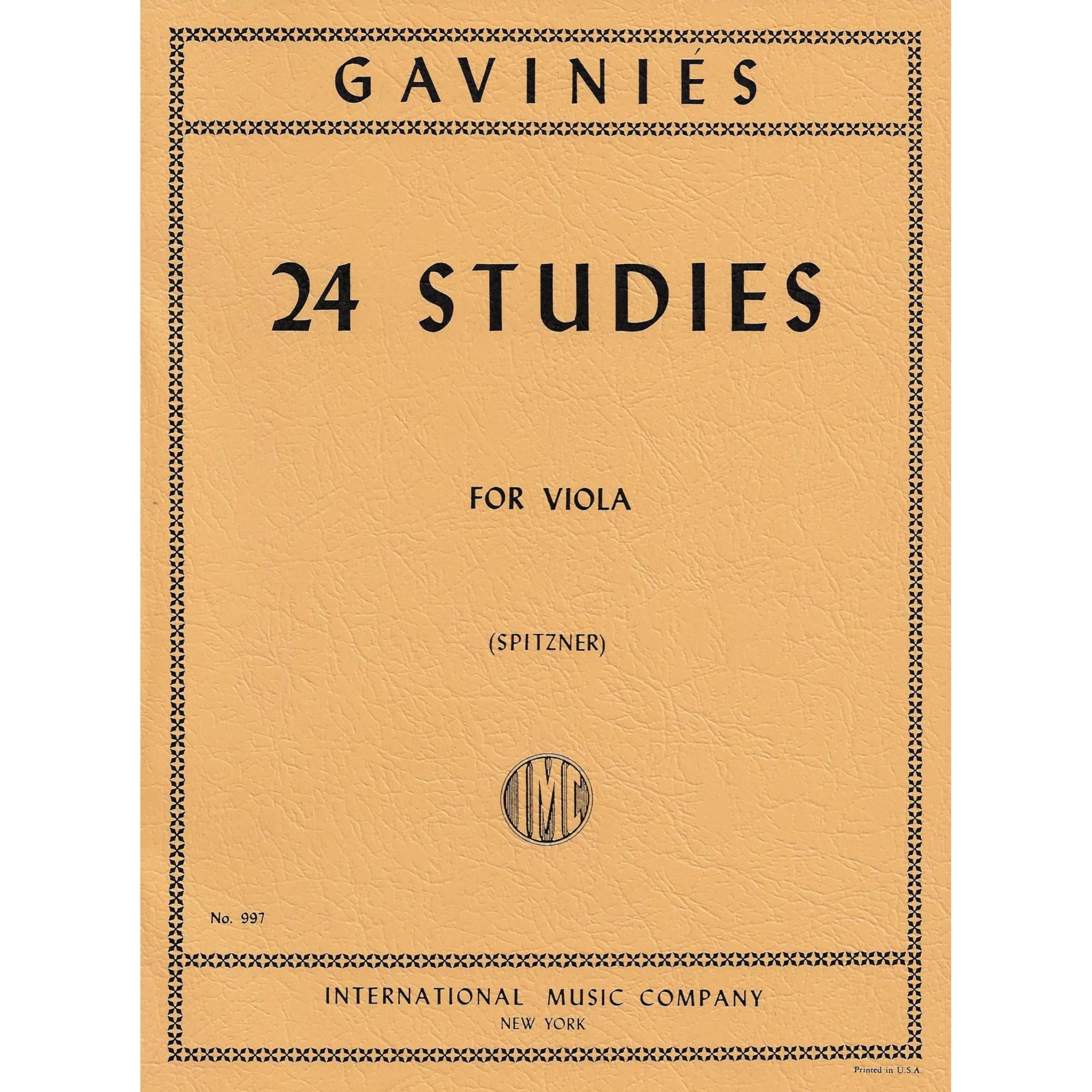 Gavinies -- 24 Studies for Viola