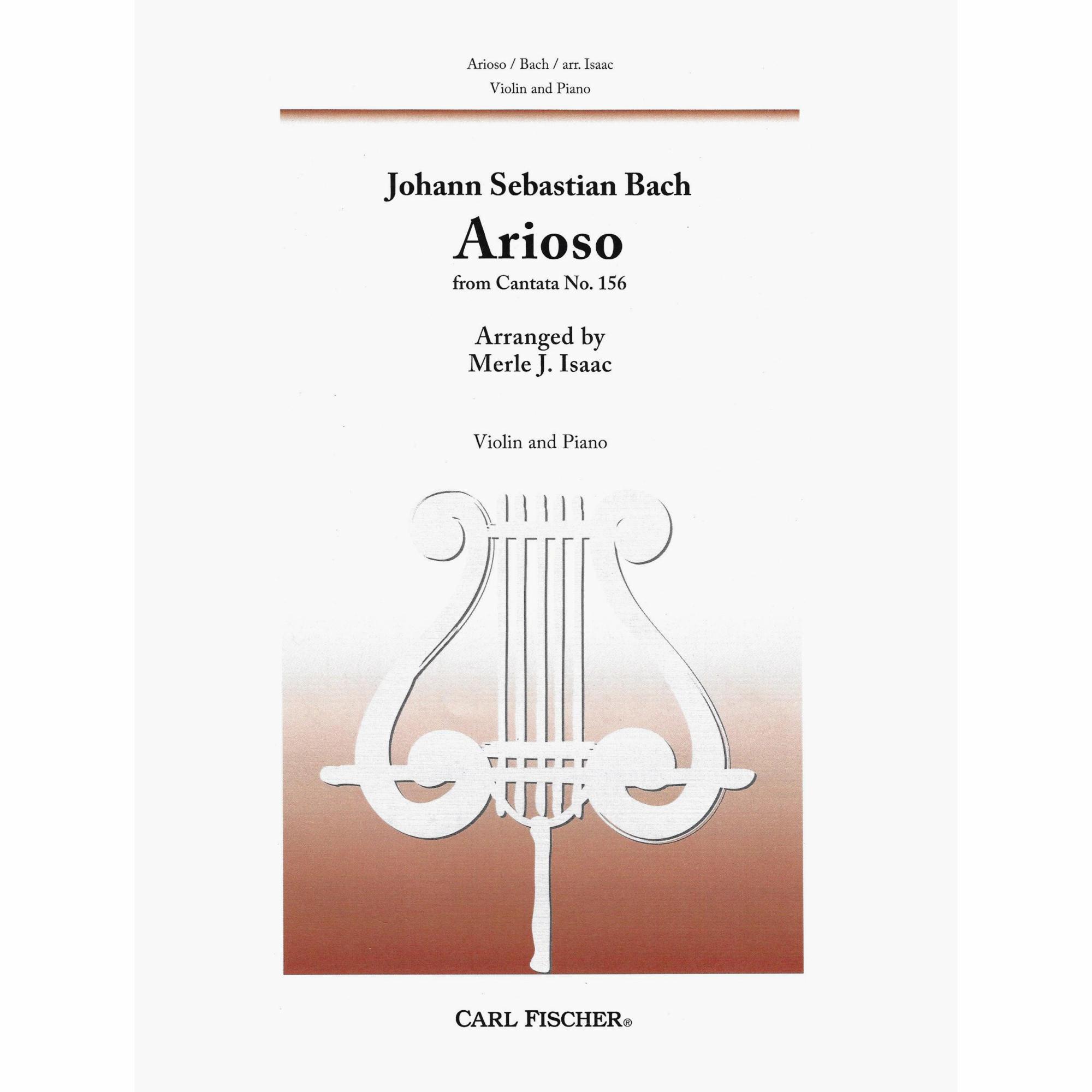 Sow justering besøg Bach -- Arioso, from Cantata No. 156 for Violin and Piano | Southwest  Strings