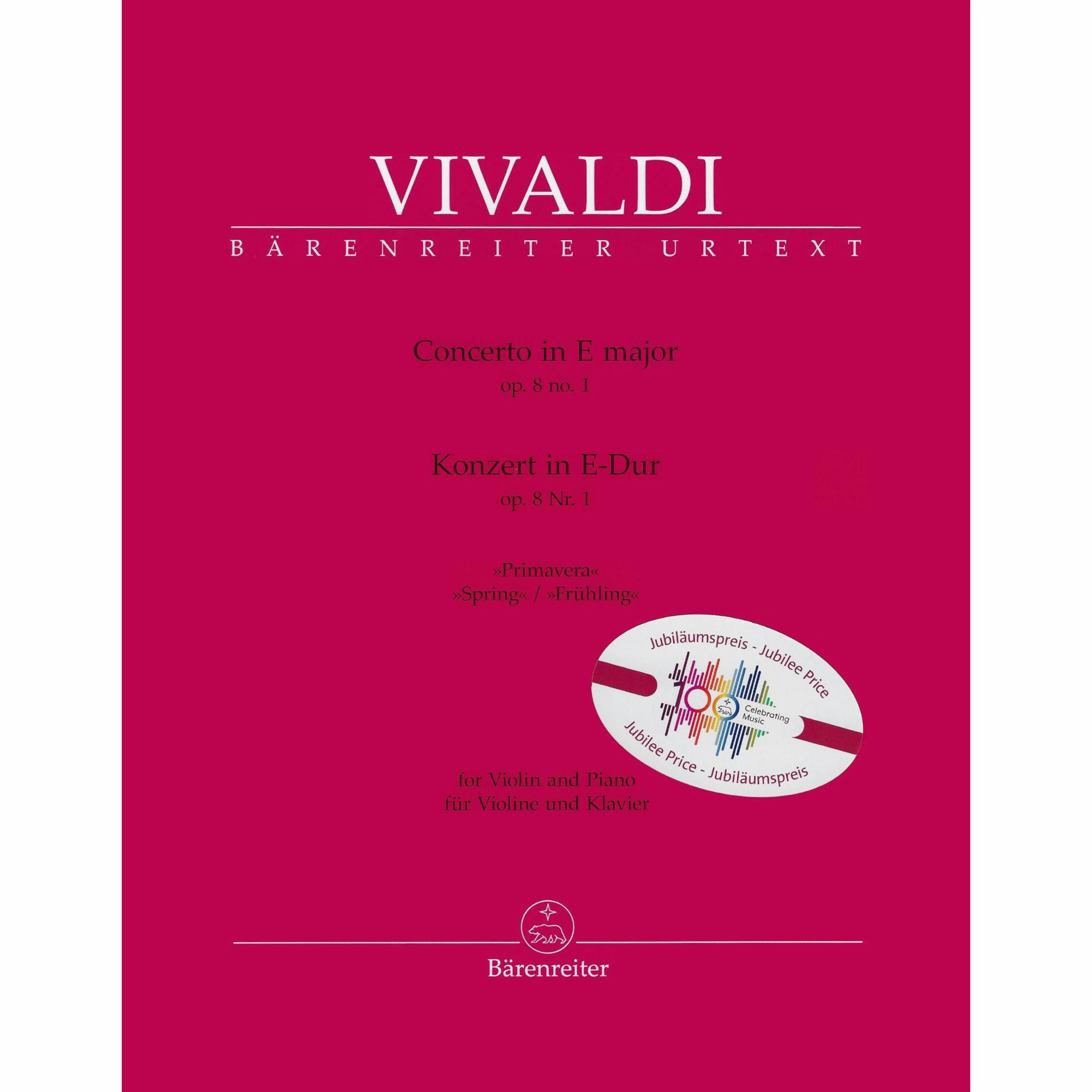 Vivaldi -- Concerto in E Major, Op. 8, No. 1, Spring (Jubilee Edition)