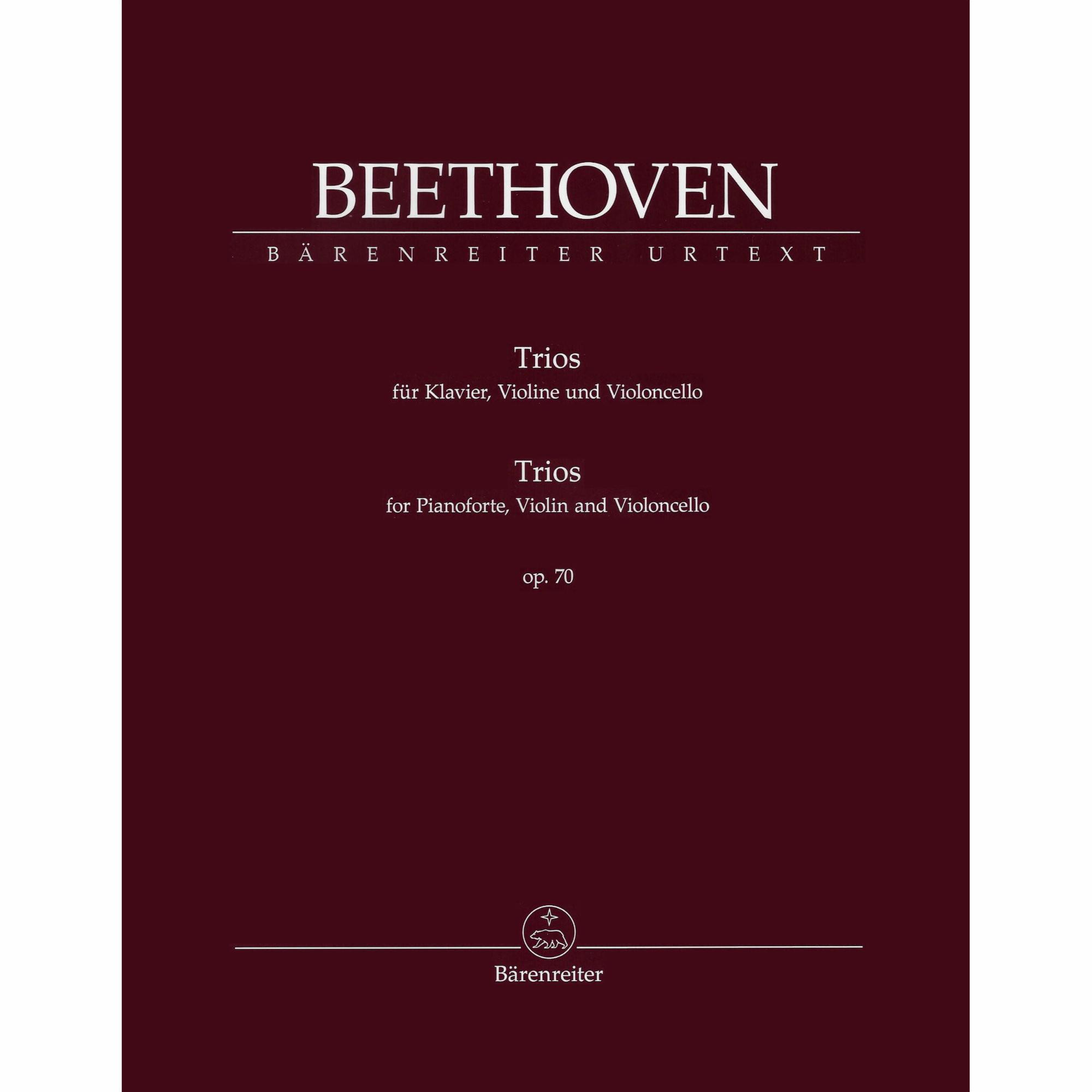 Beethoven -- Trios, Op. 70 for Violin, Cello and Piano