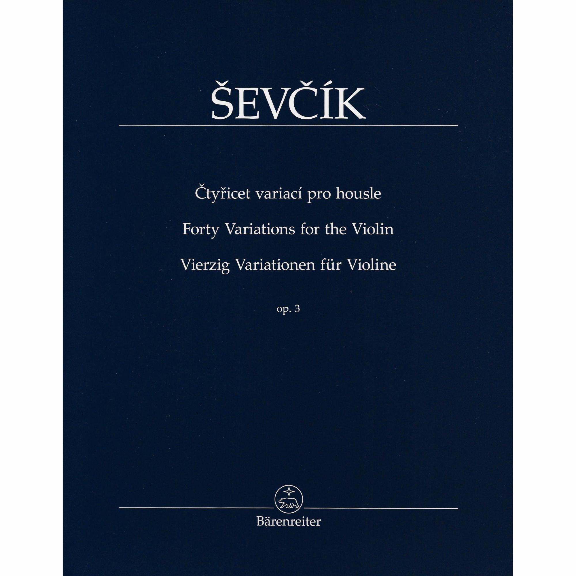 Sevcik -- Forty Variations, Op. 3 for Violin