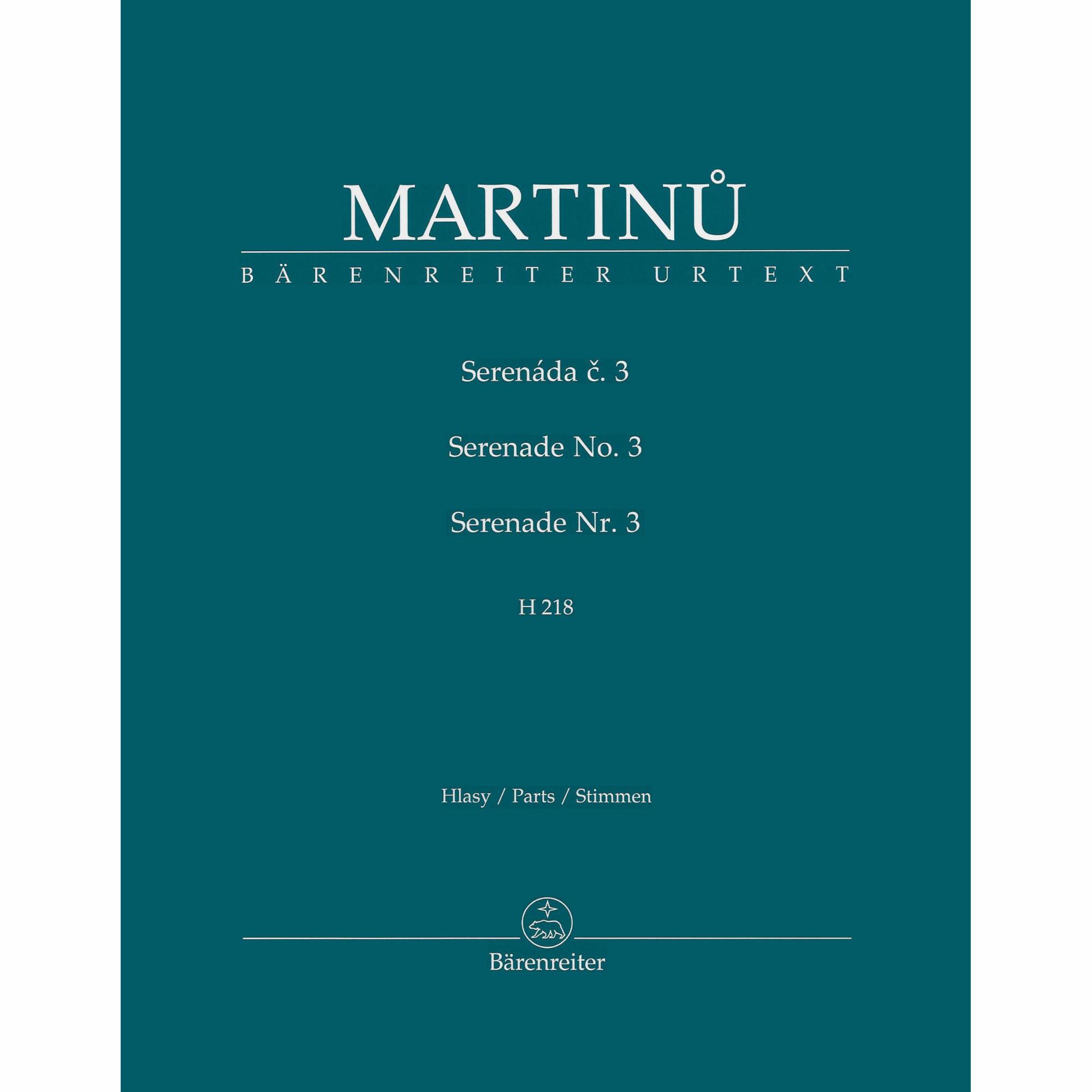 Martinu -- Serenade No. 3, H. 218 for Mixed Septet