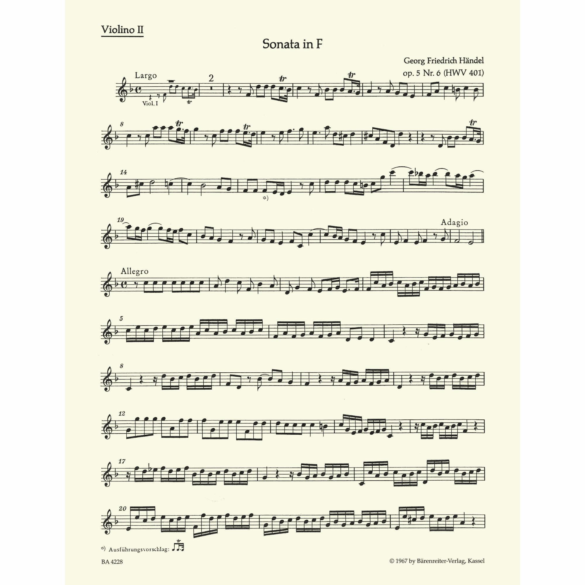 Sample: Violin II