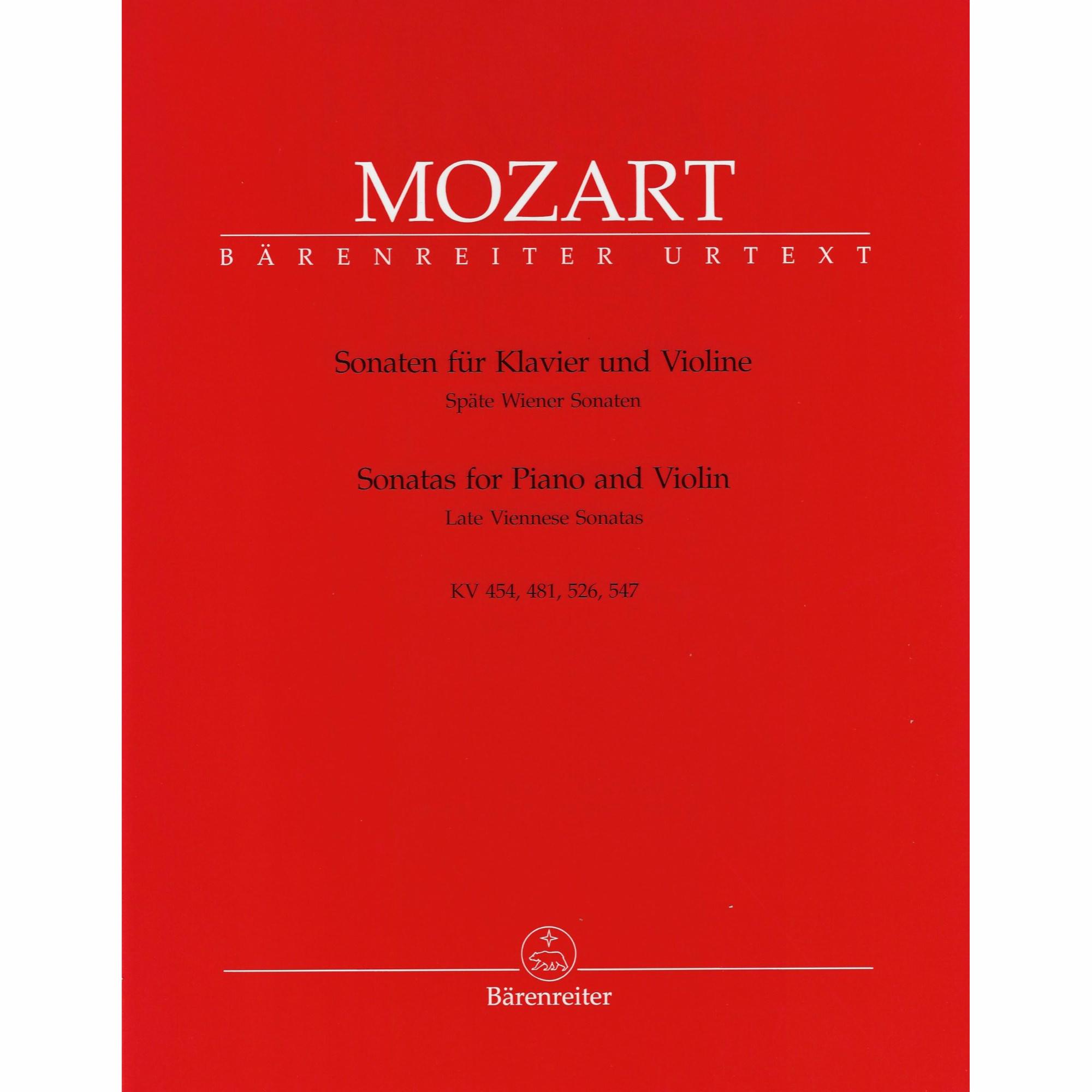 Mozart -- Late Viennese Sonatas for Violin and Piano