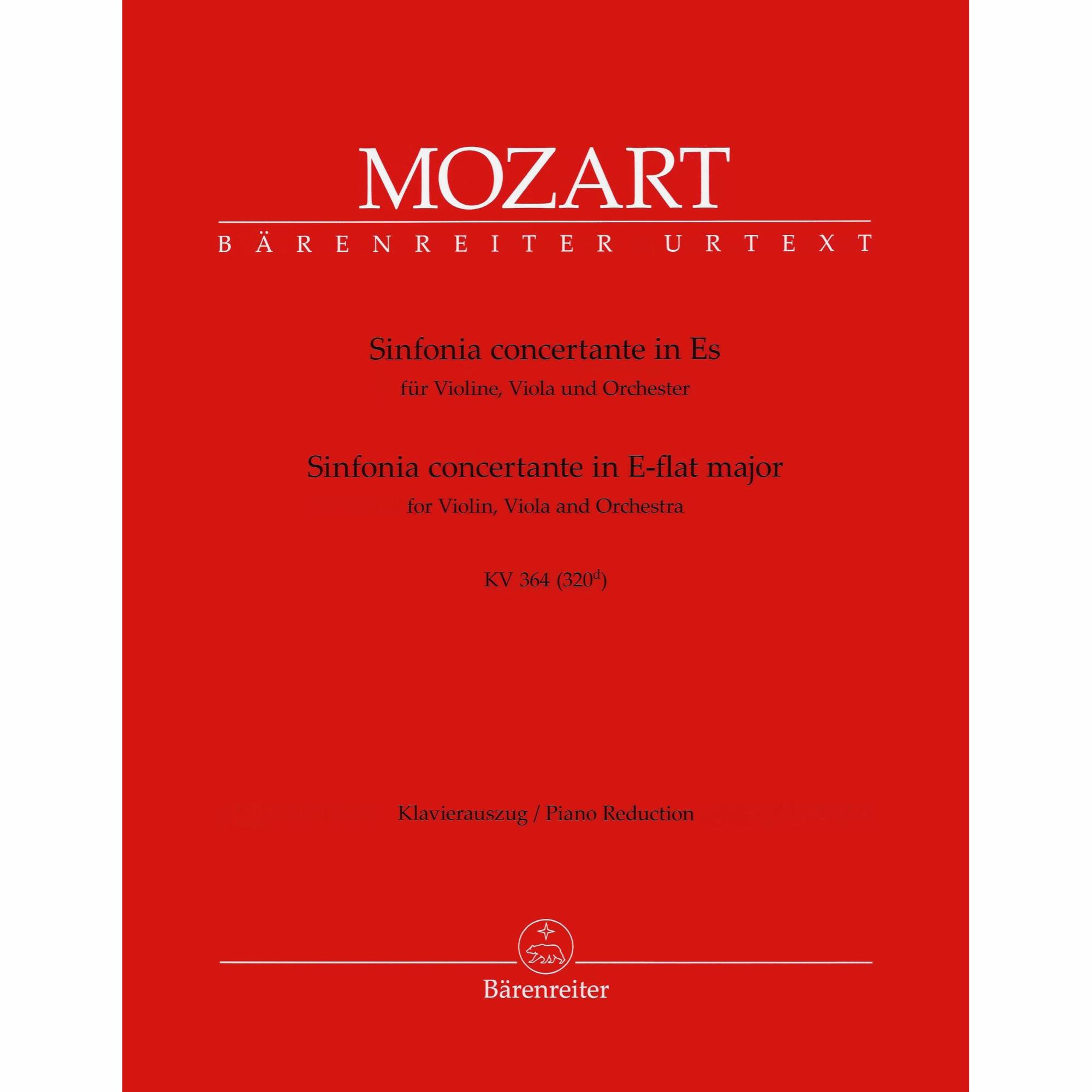 Mozart -- Sinfonia Concertante in E-flat Major, K. 364 for Violin, Viola, and Piano