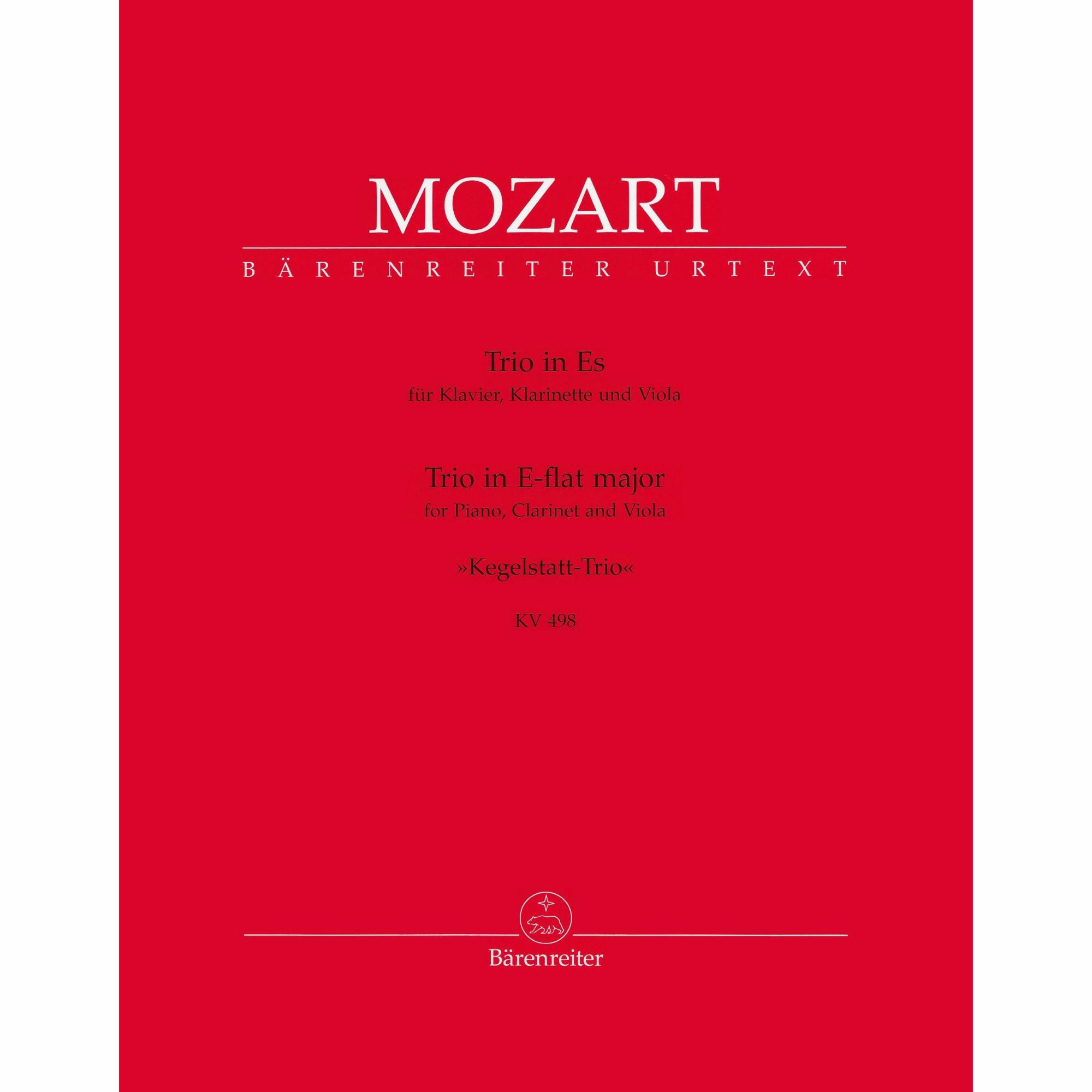 Mozart -- Piano Trio in E-flat Major, K. 498 (Kegelstatt) for Clarinet, Viola, and Piano