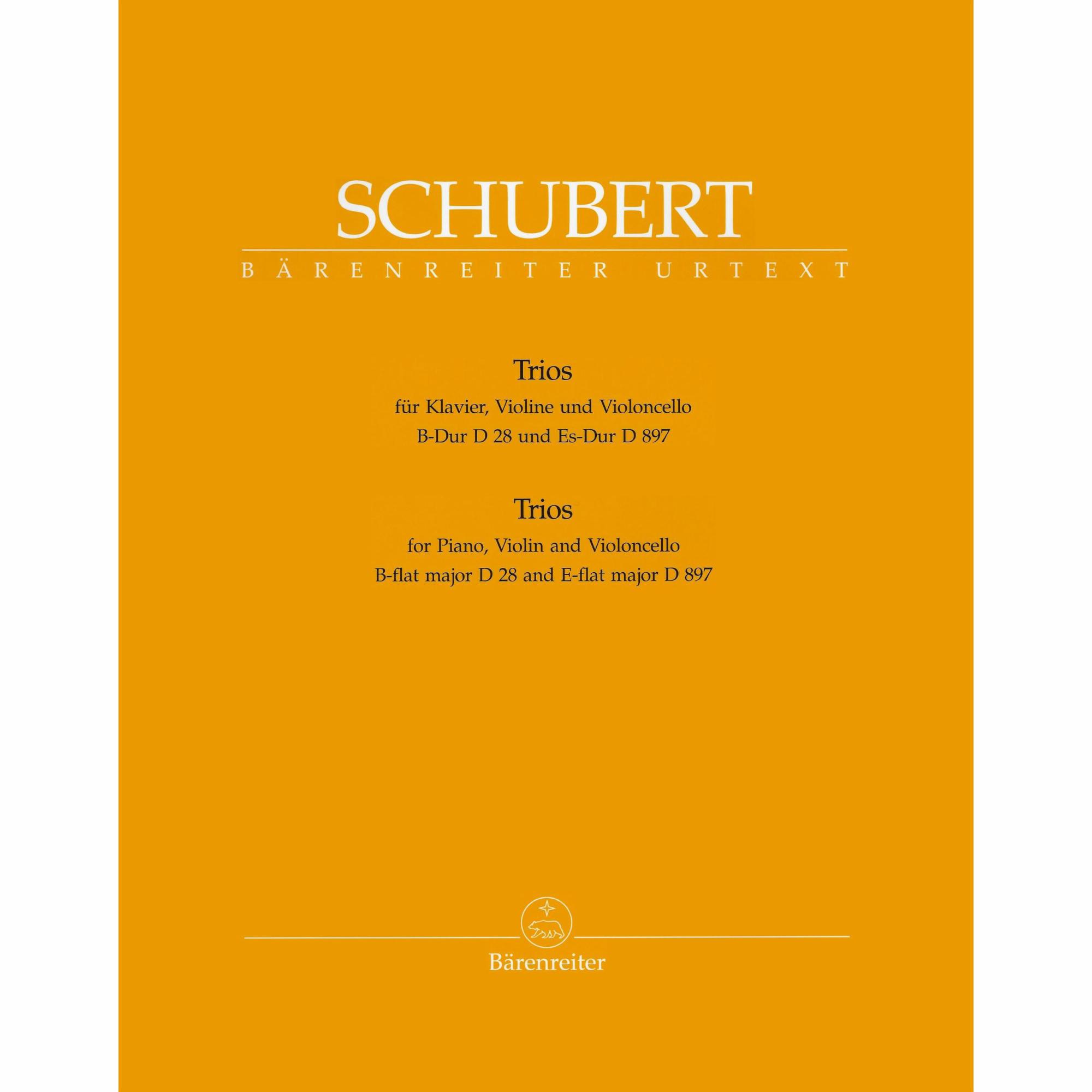 Schubert -- Piano Trios, D. 28 & 897