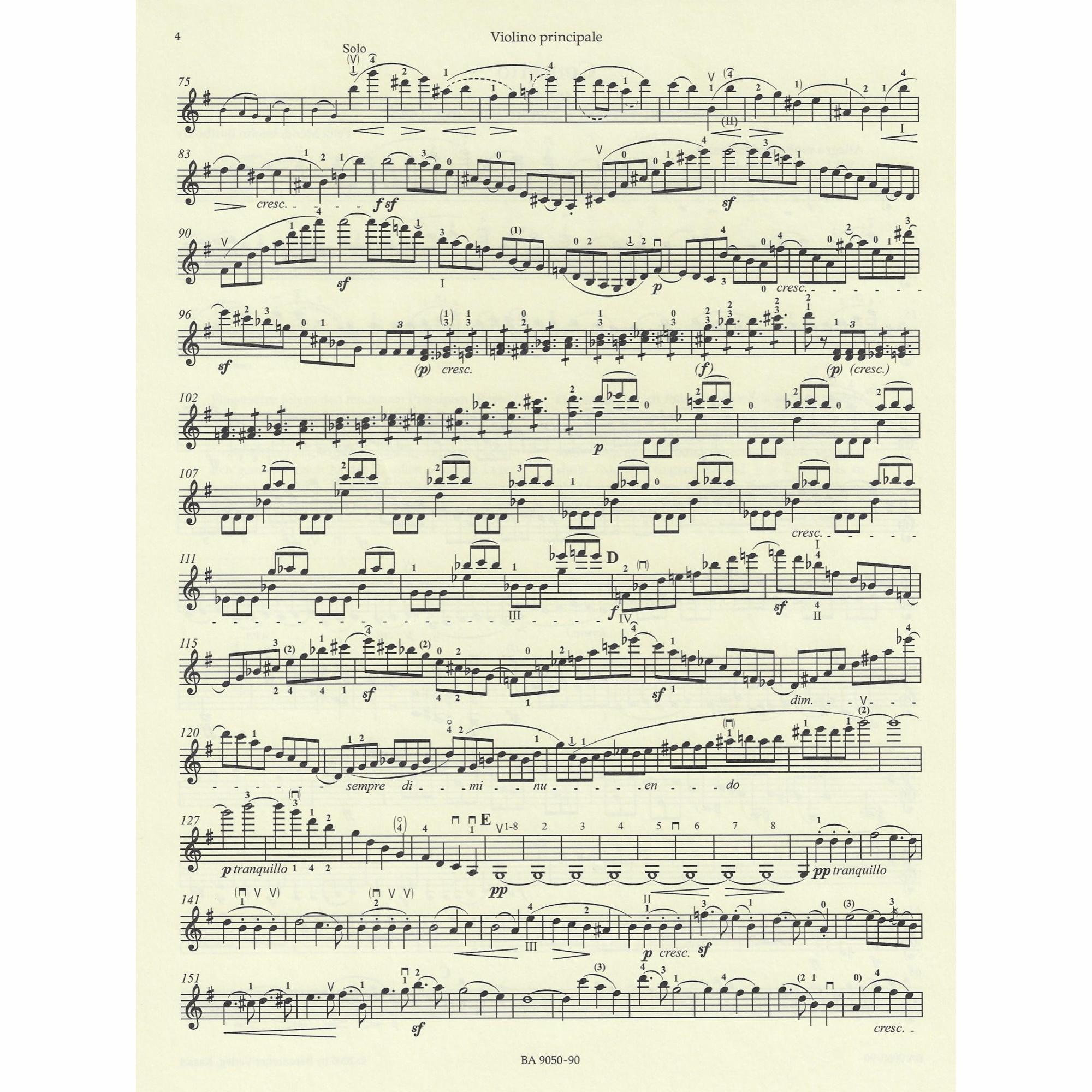 Sample: Marked Violin Part (Pg. 2)