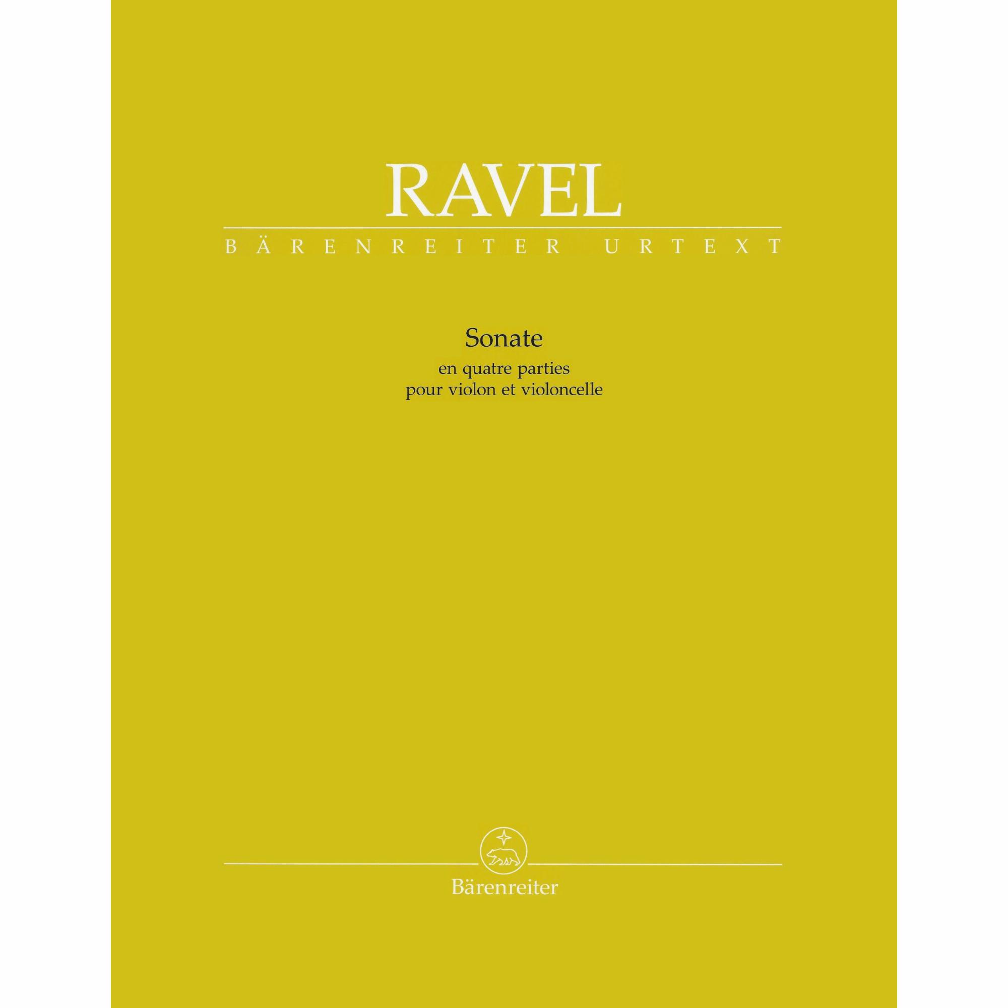 Ravel -- Sonata for Violin and Cello