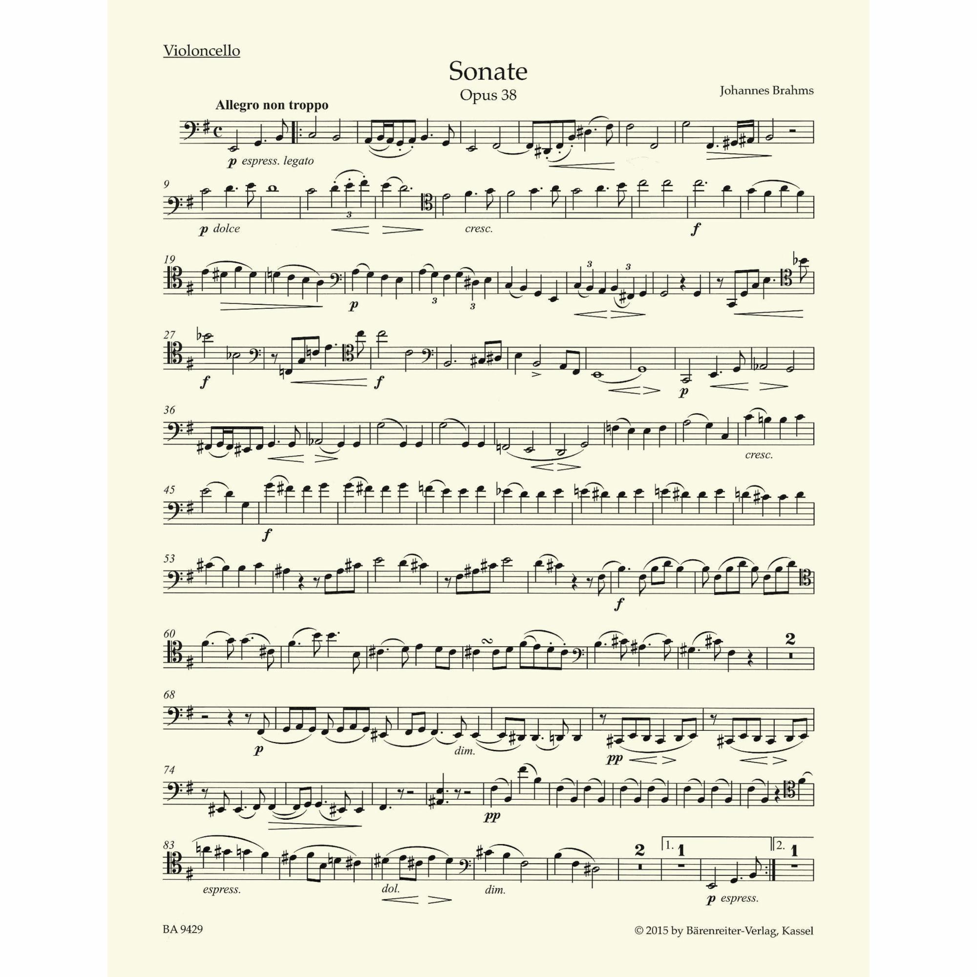 Sample: Urtext Cello (Pg. 3)