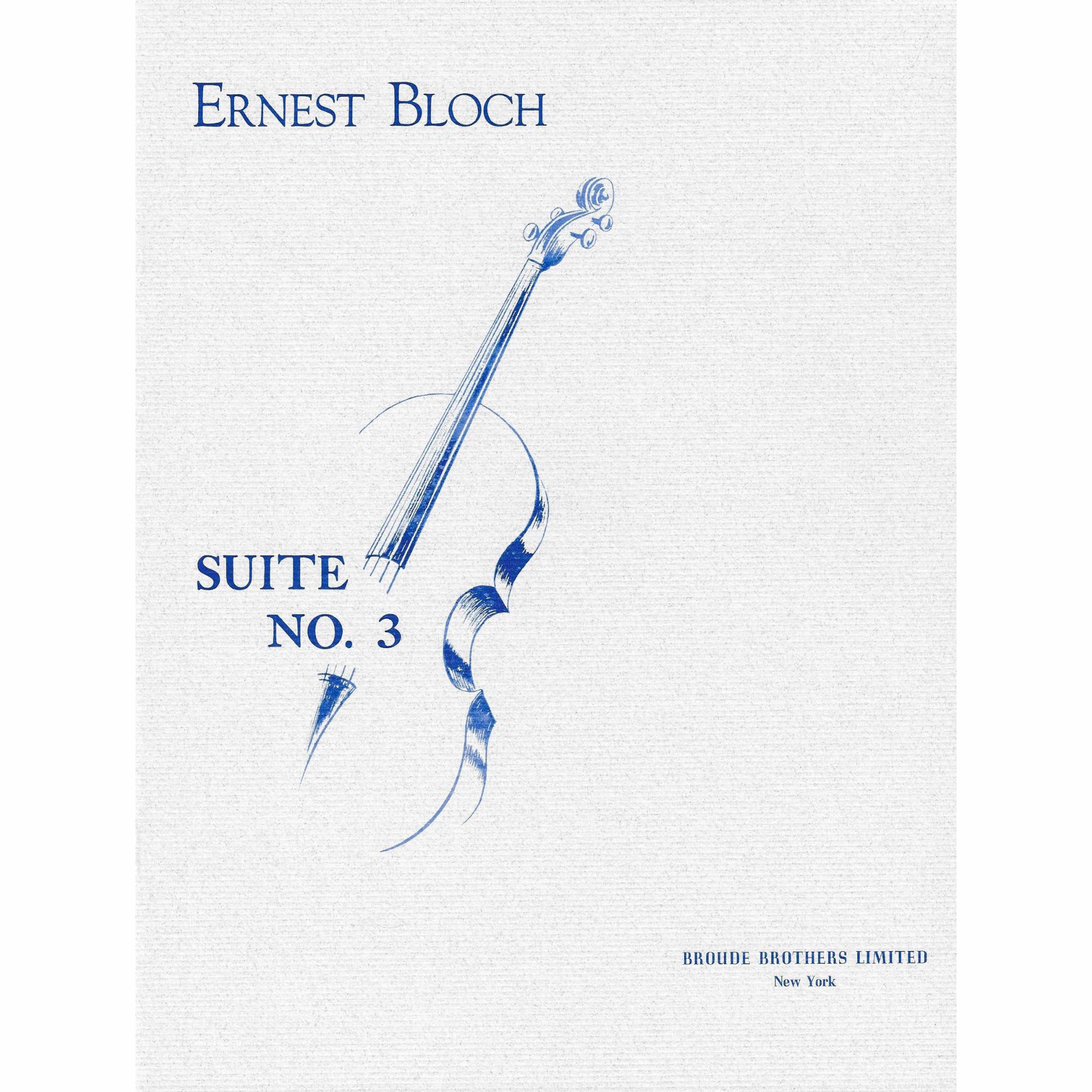Bloch -- Suite No. 3 for Solo Cello