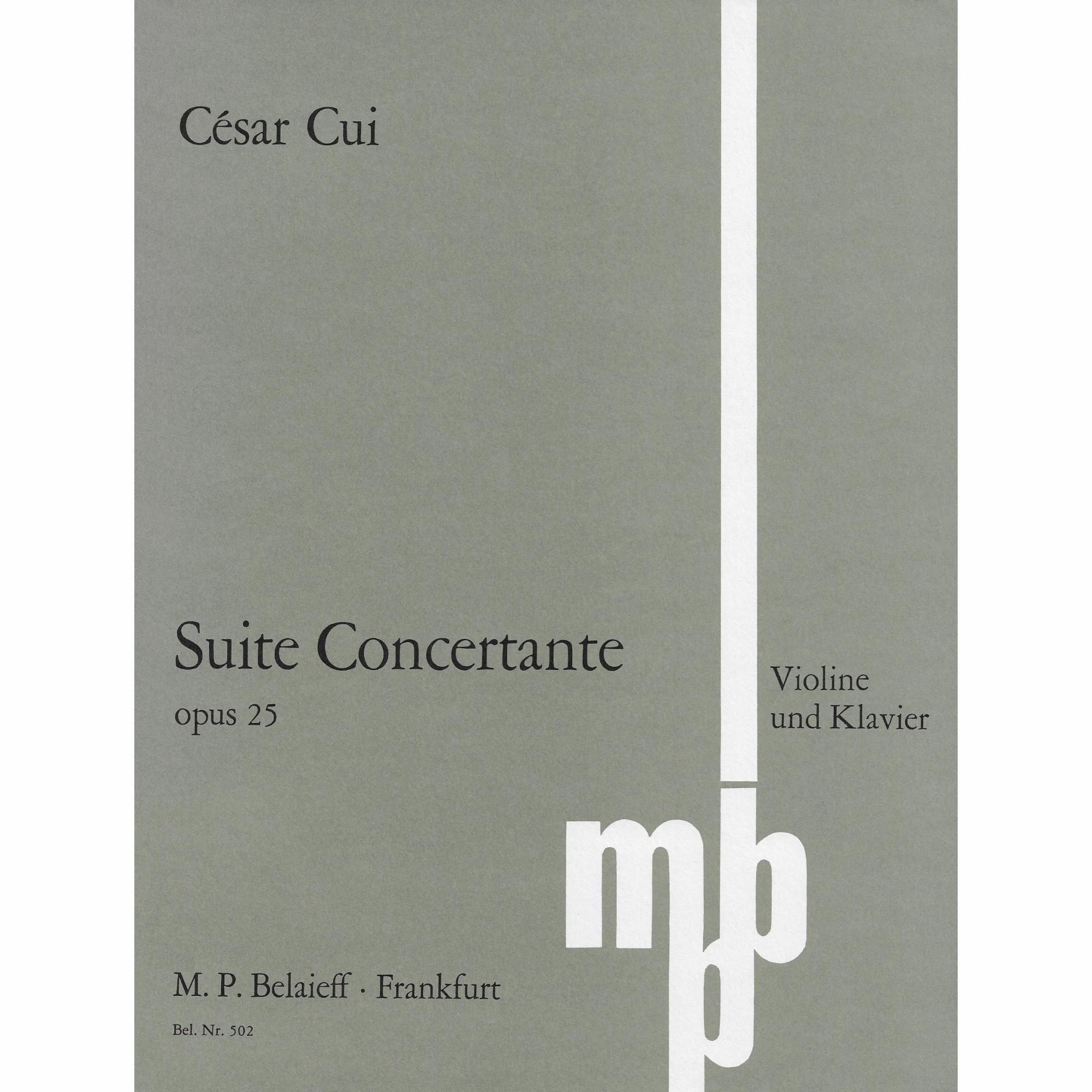Cui -- Suite Concertante, Op. 25 for Violin and Piano