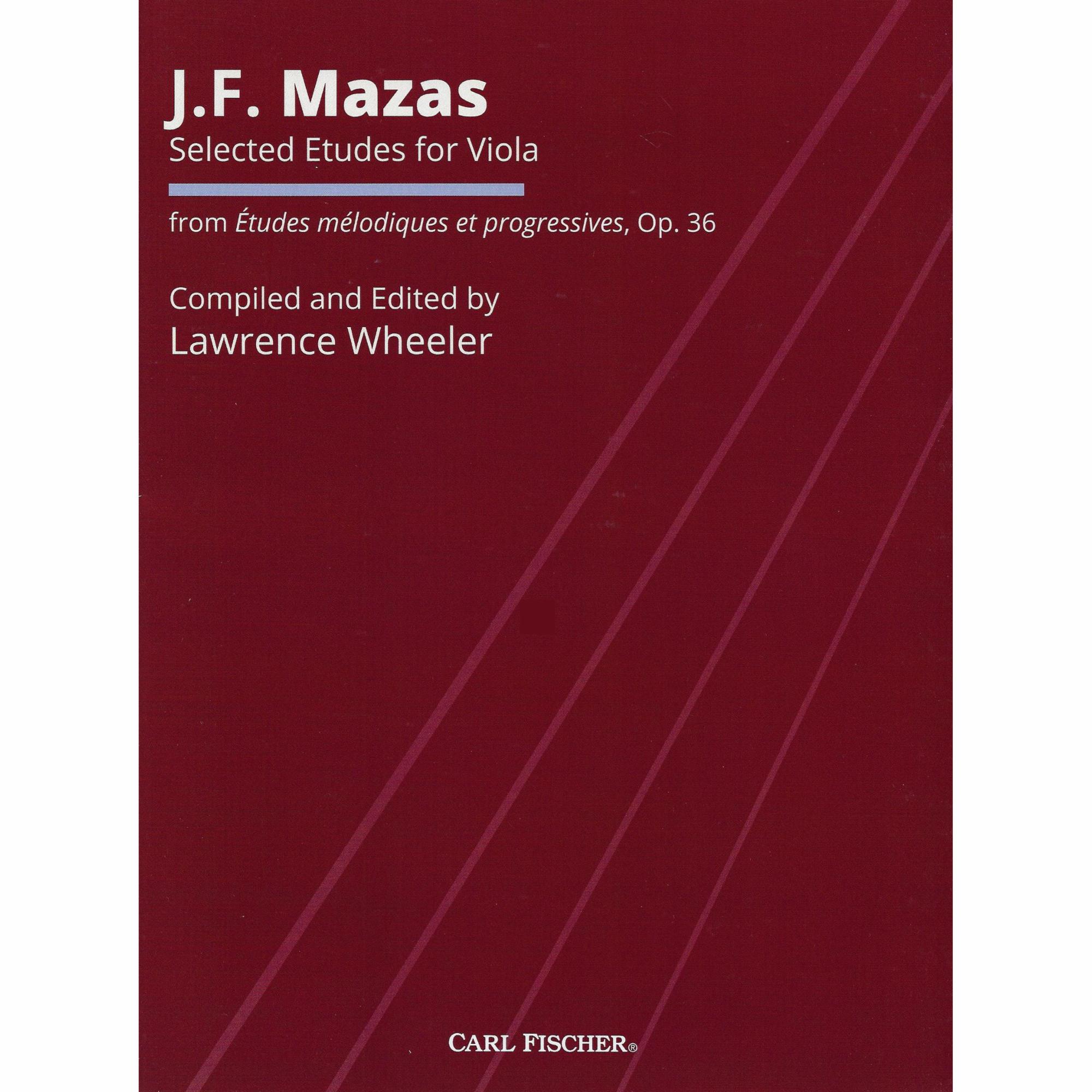Mazas -- Selected Etudes, from Op. 36 for Viola