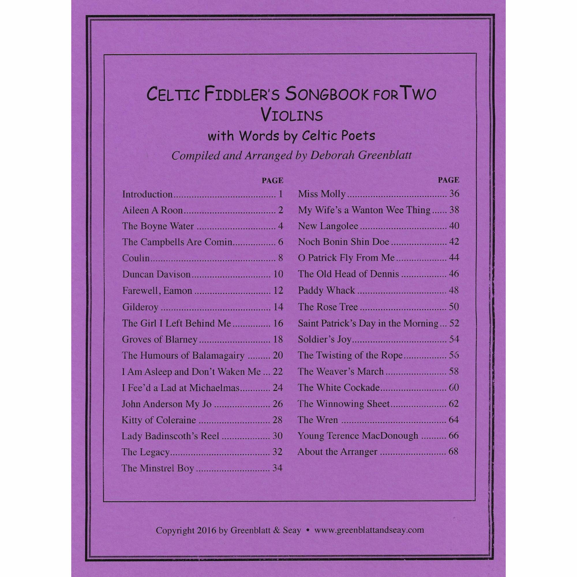 Celtic Fiddler's Songbook for Violin, Viola, or Cello