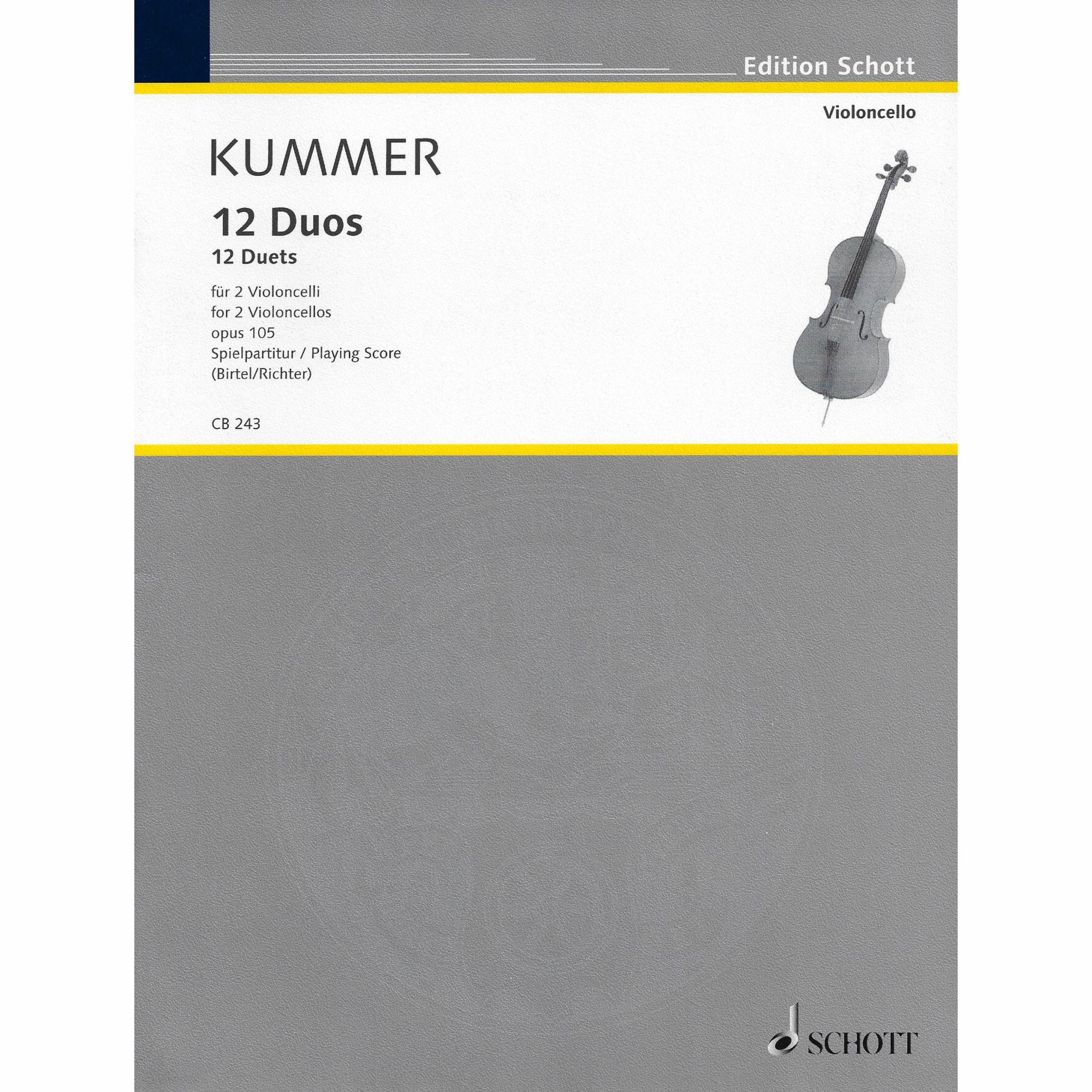Kummer -- Twelve Duets, Op. 105 for Two Cellos