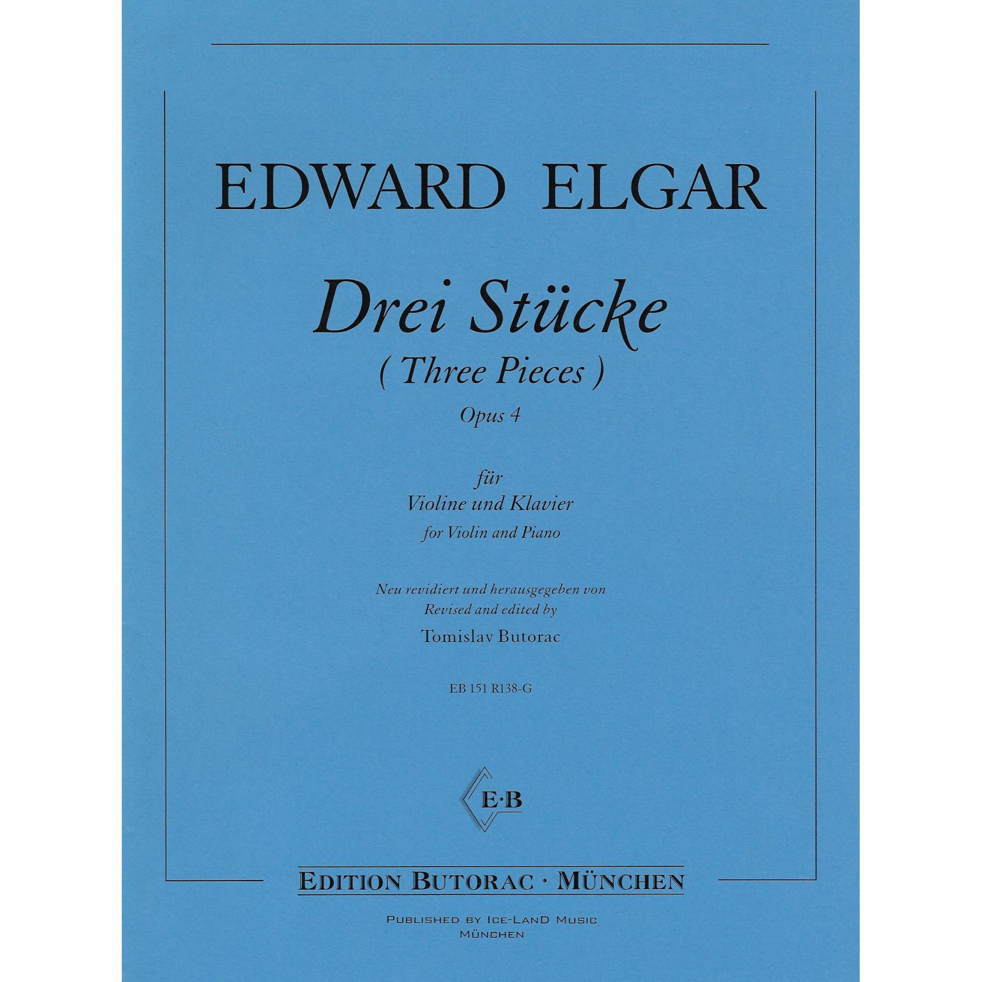 Elgar -- Three Pieces, Op. 4 for Violin and Piano
