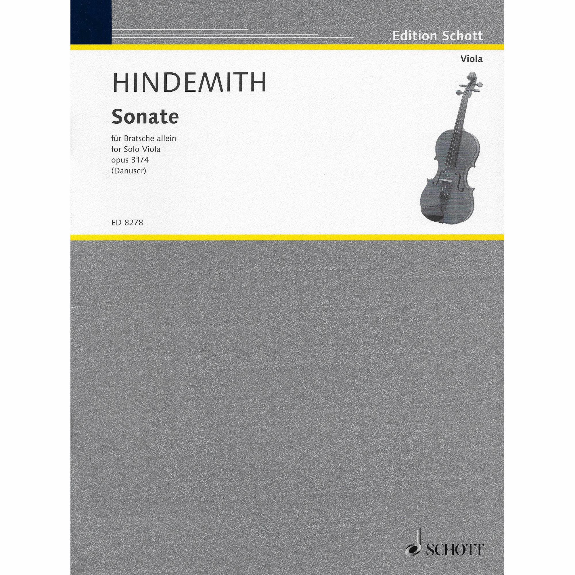 Hindemith -- Sonata, Op. 31/4 for Solo Viola