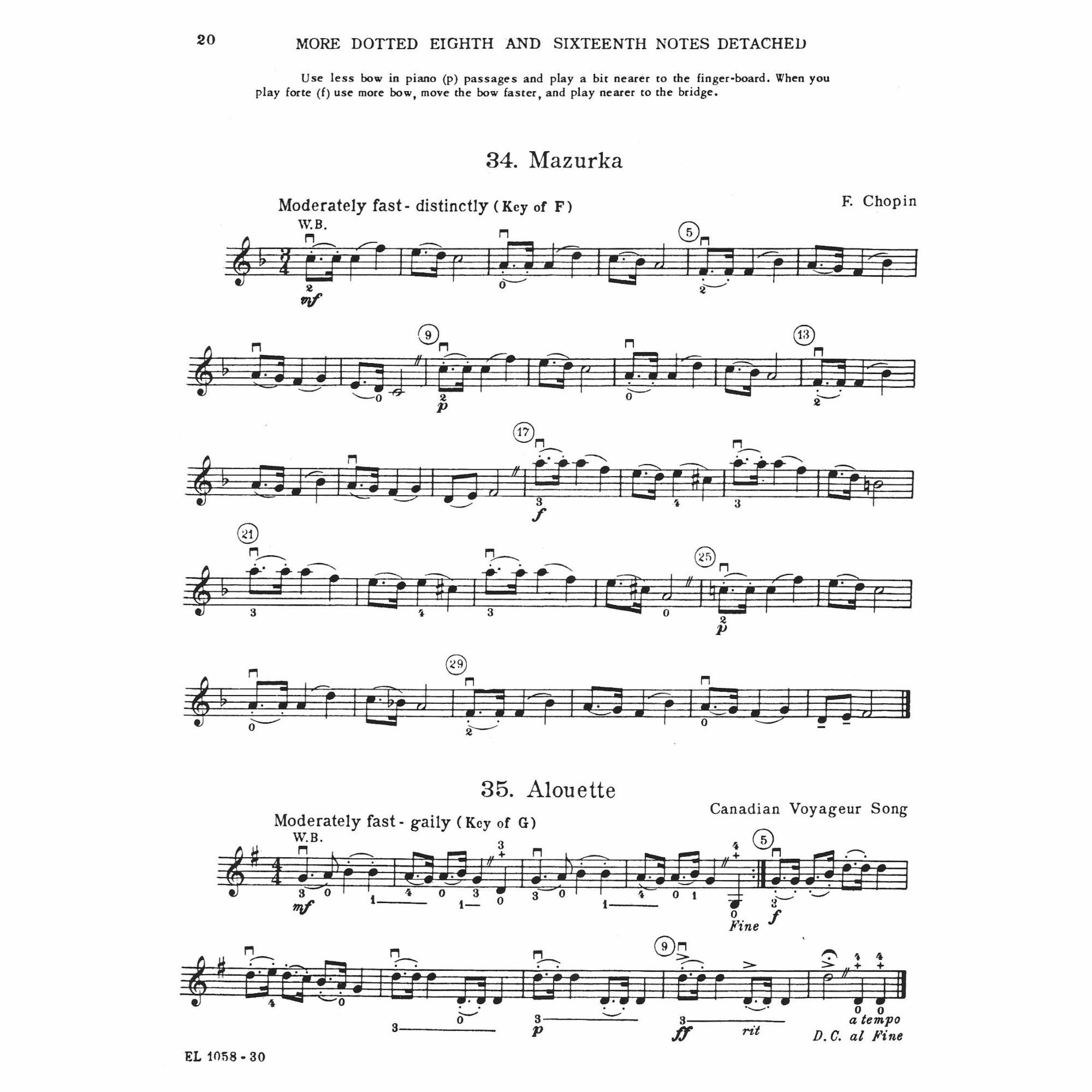 Sample: Violin (Pg. 20)