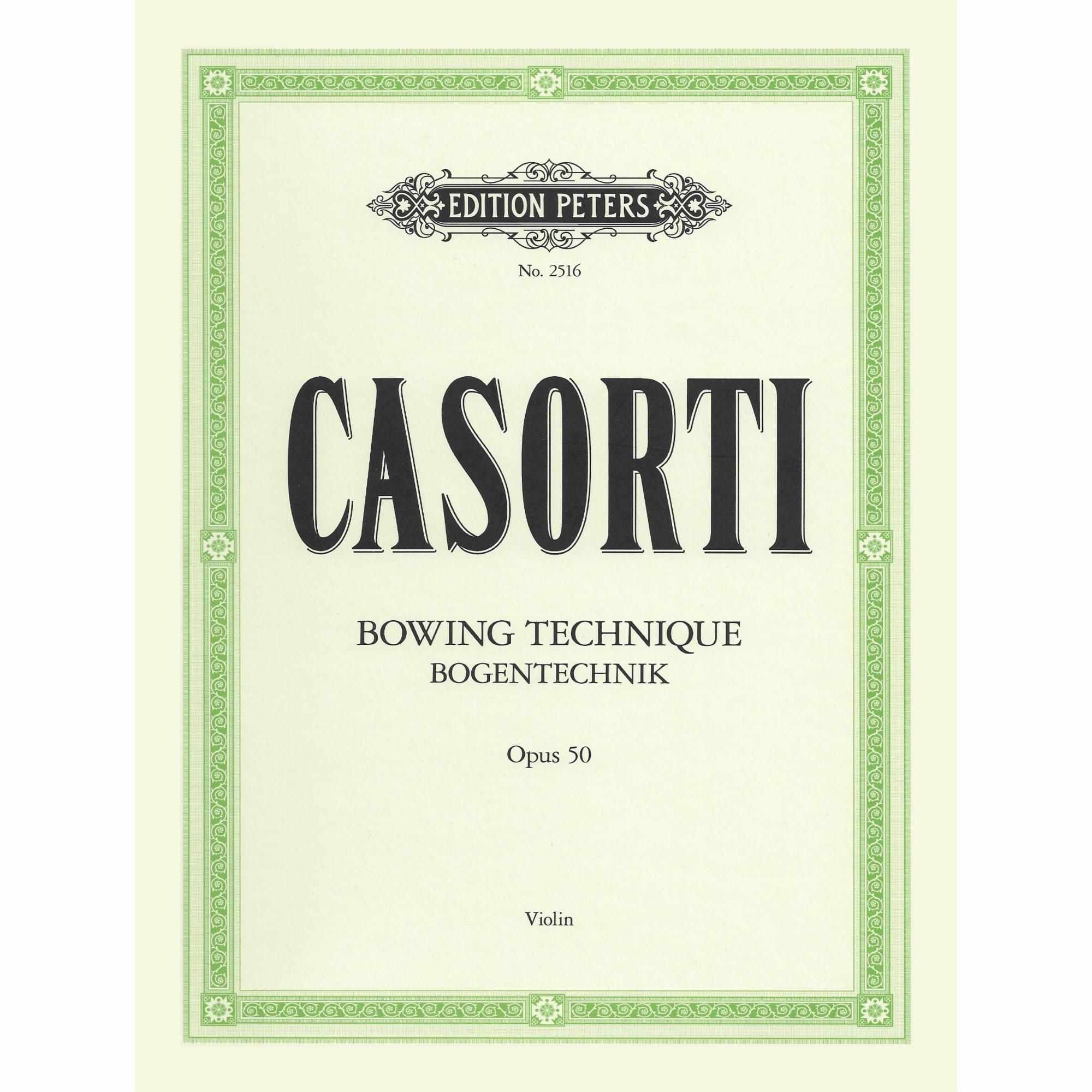 Casorti -- Bowing Technique, Op. 50 for Violin