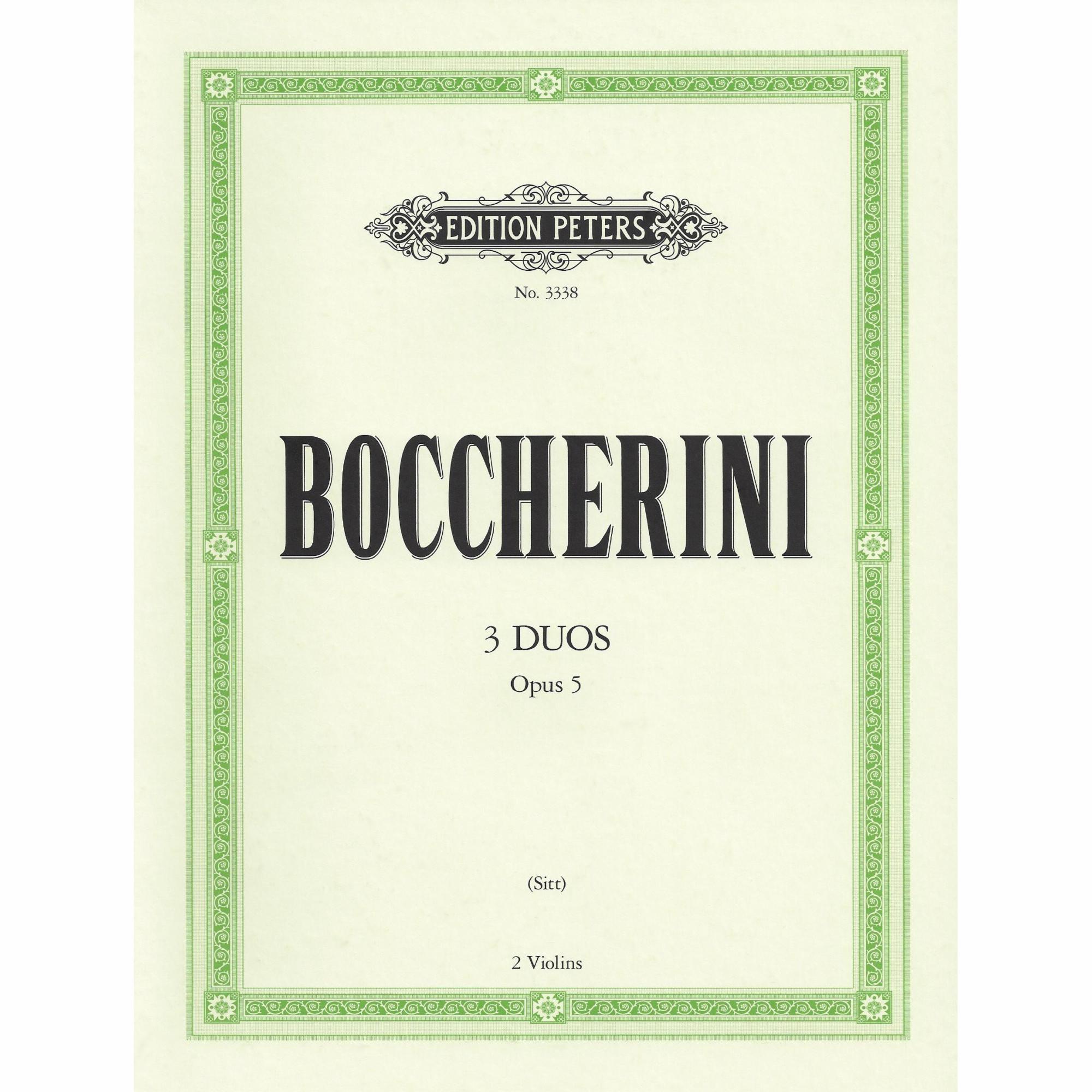 Boccherini -- 3 Duos, Op. 5 for Two Violins