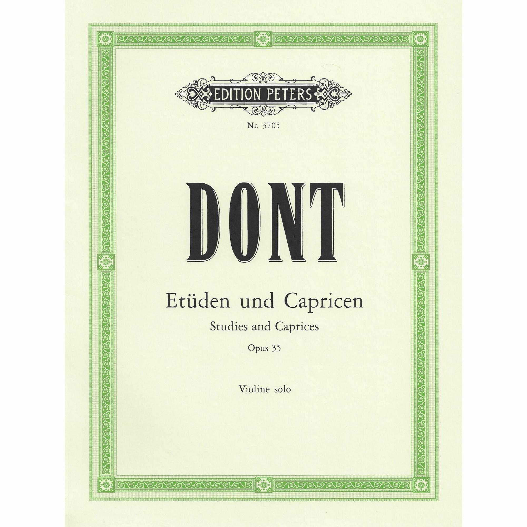Dont -- Studies and Caprices, Op. 35 for Violin