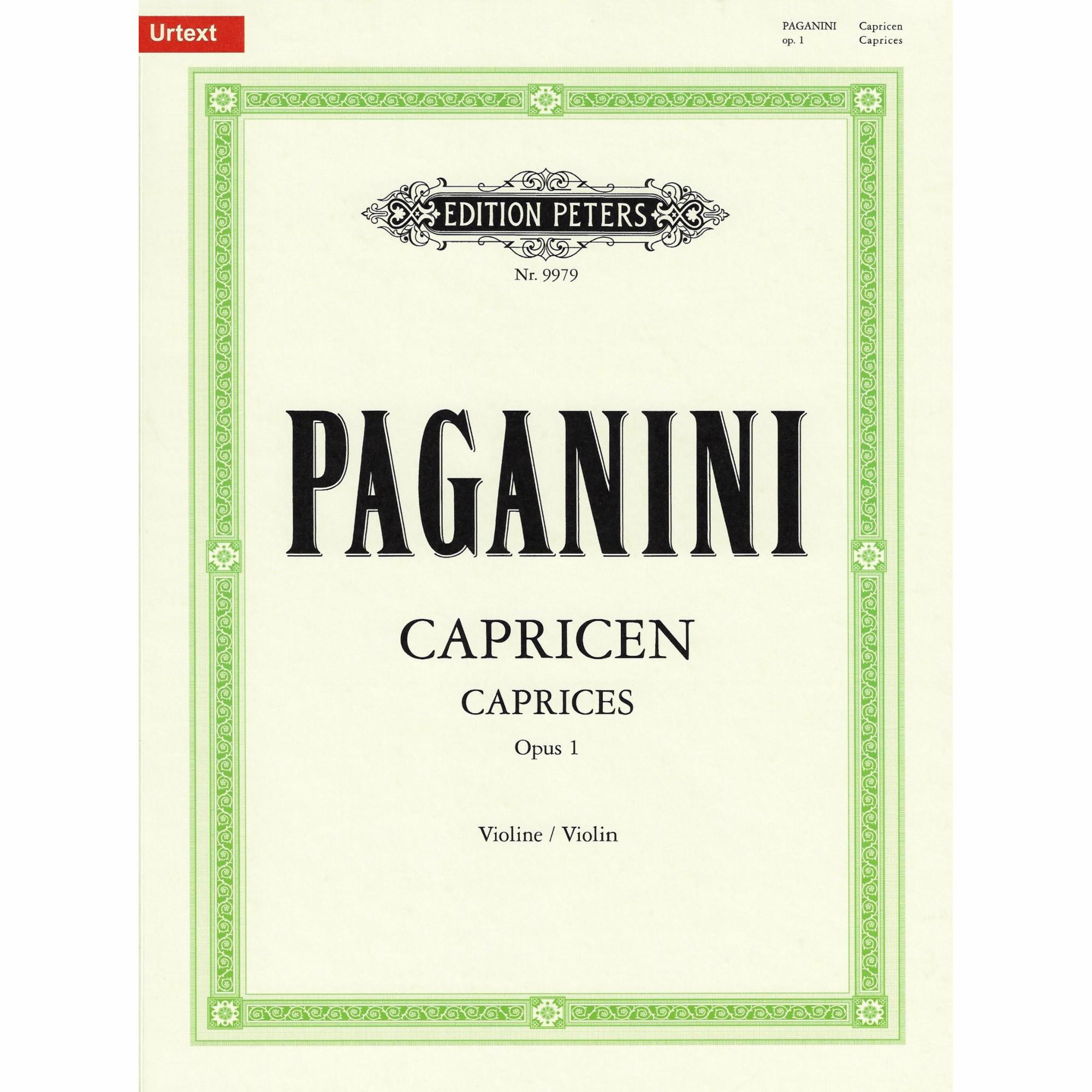 Paganini -- Caprices, Op. 1 for Solo Violin