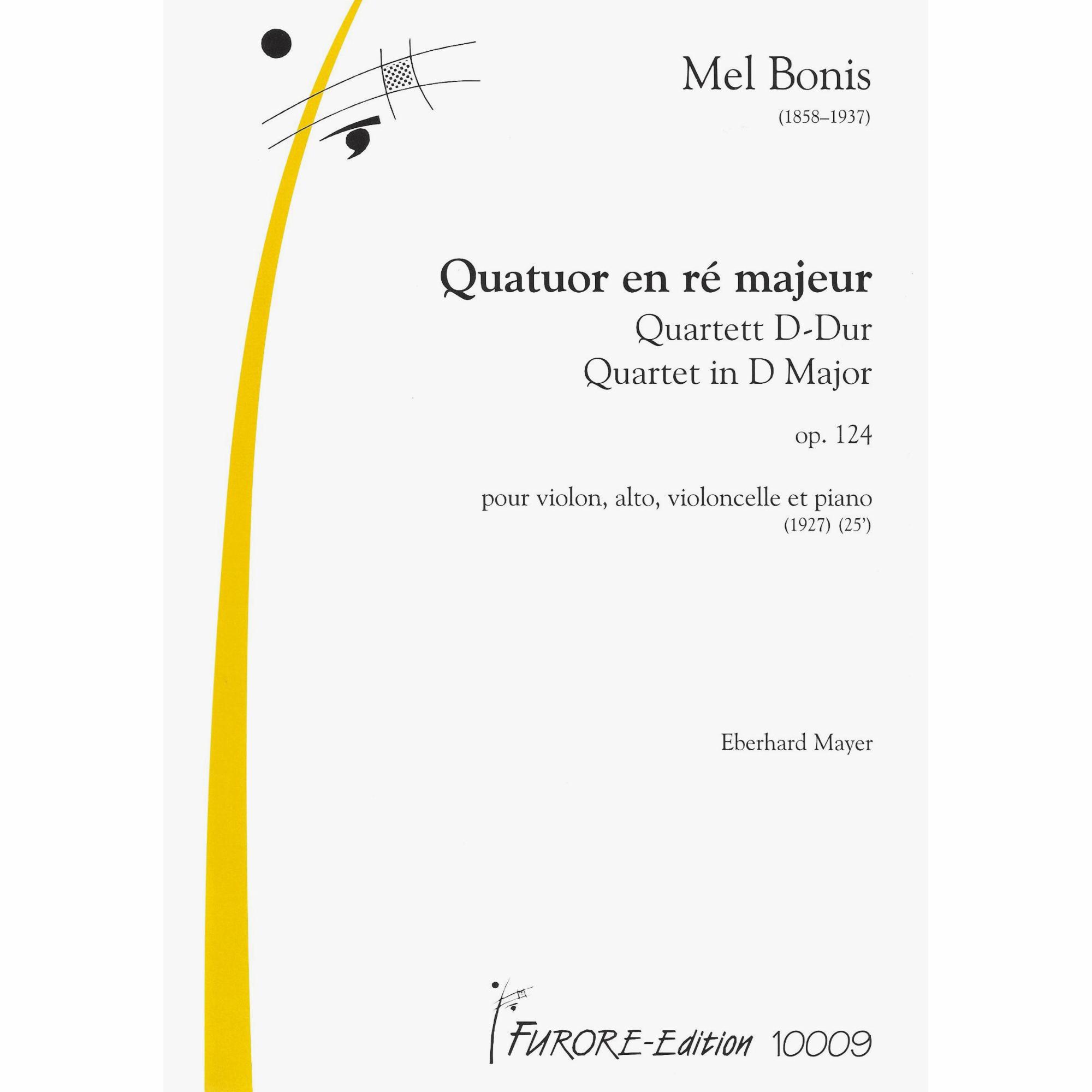 Bonis -- Piano Quartet in D Major