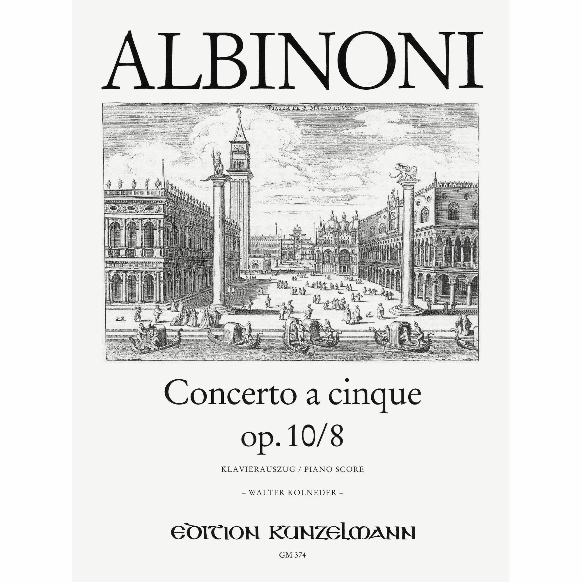 Albinoni -- Concerto a cinque, Op. 10/8 for Violin and Piano