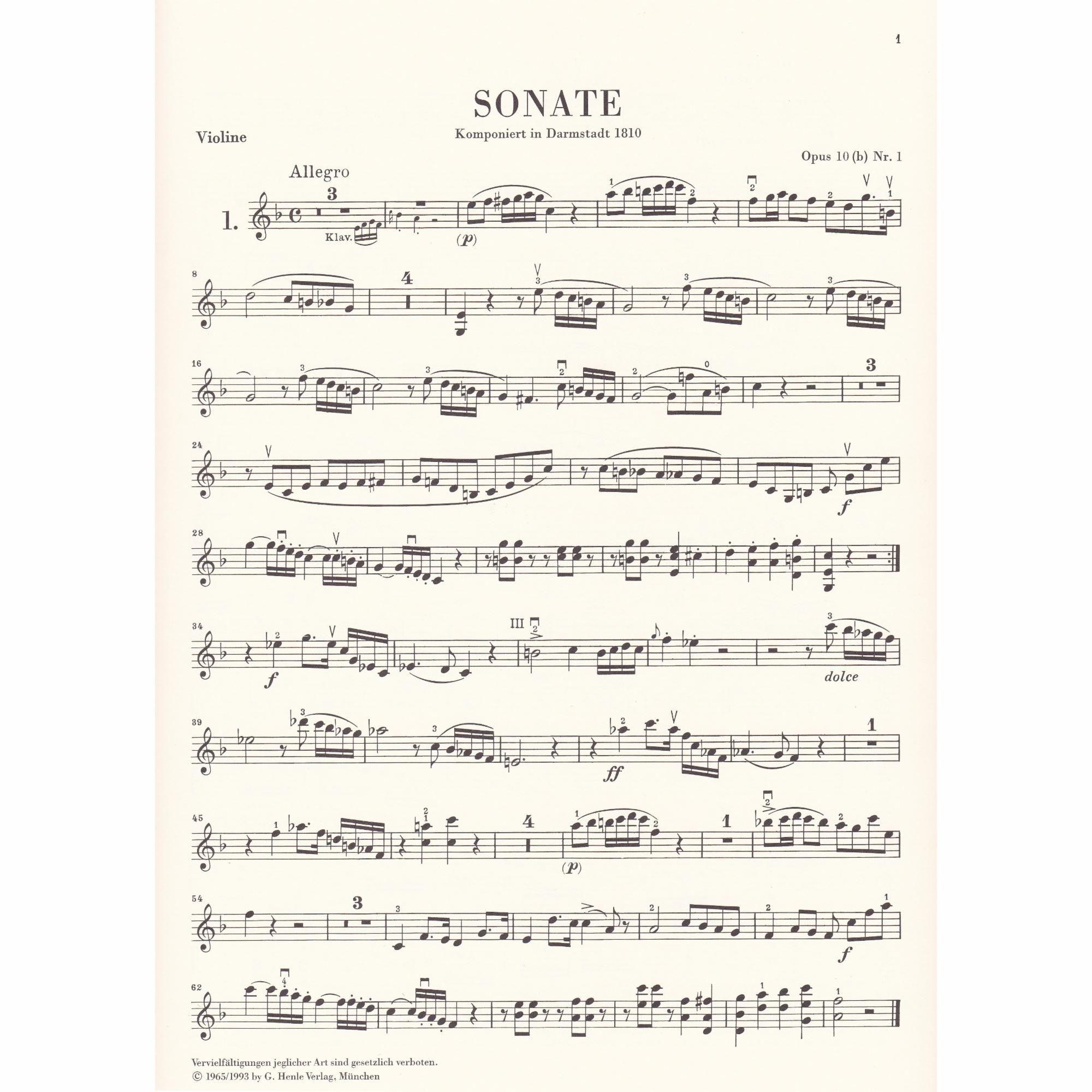 Six Violin Sonatas, Op.10b