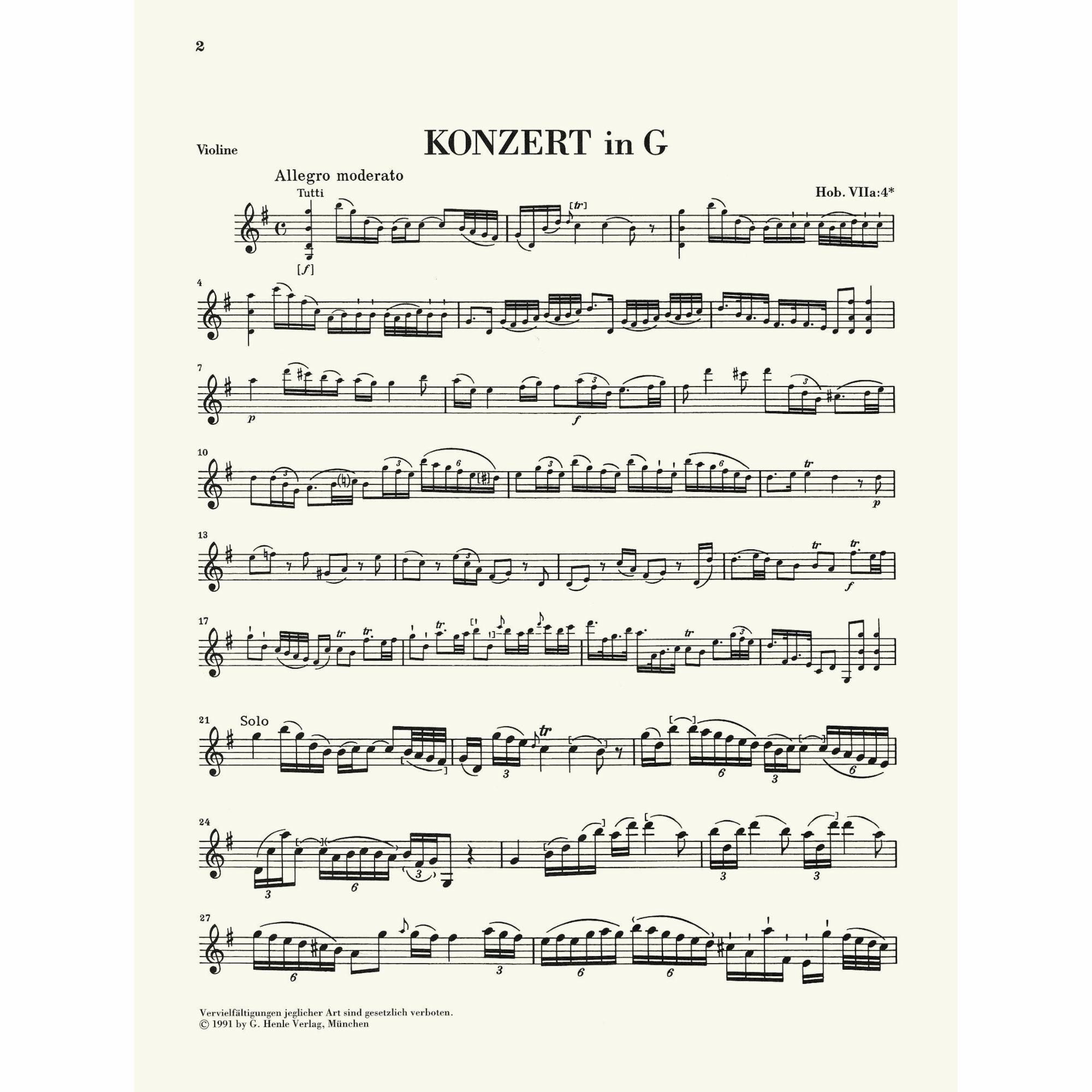 Sample: Urtext Violin Part