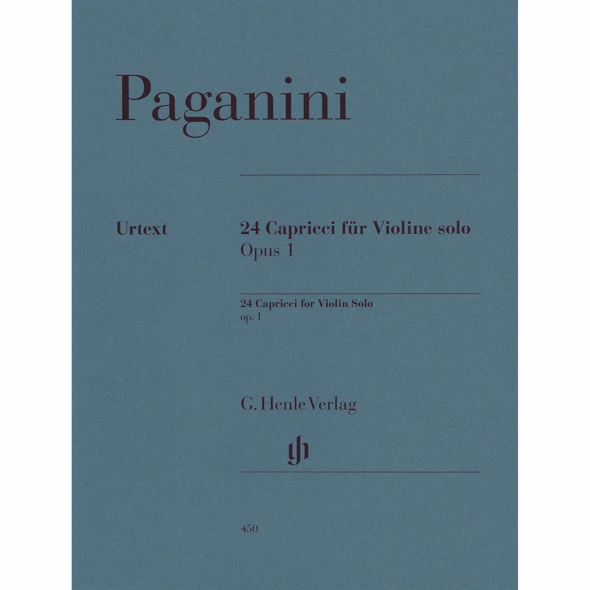 Paganini -- 24 Caprices, Op. 1 for Solo Violin