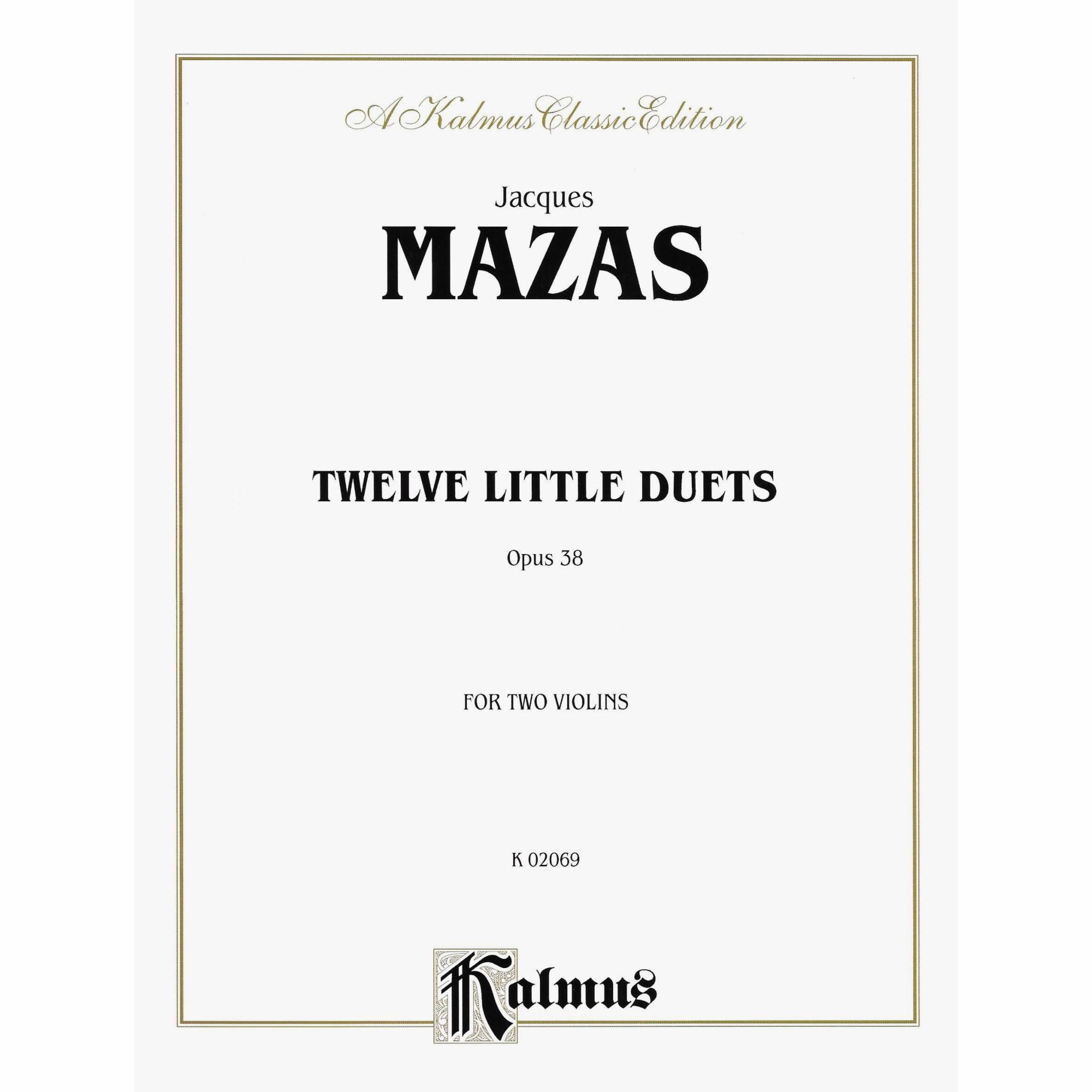 Mazas -- Twelve Little Duets, Op. 38 for Two Violins