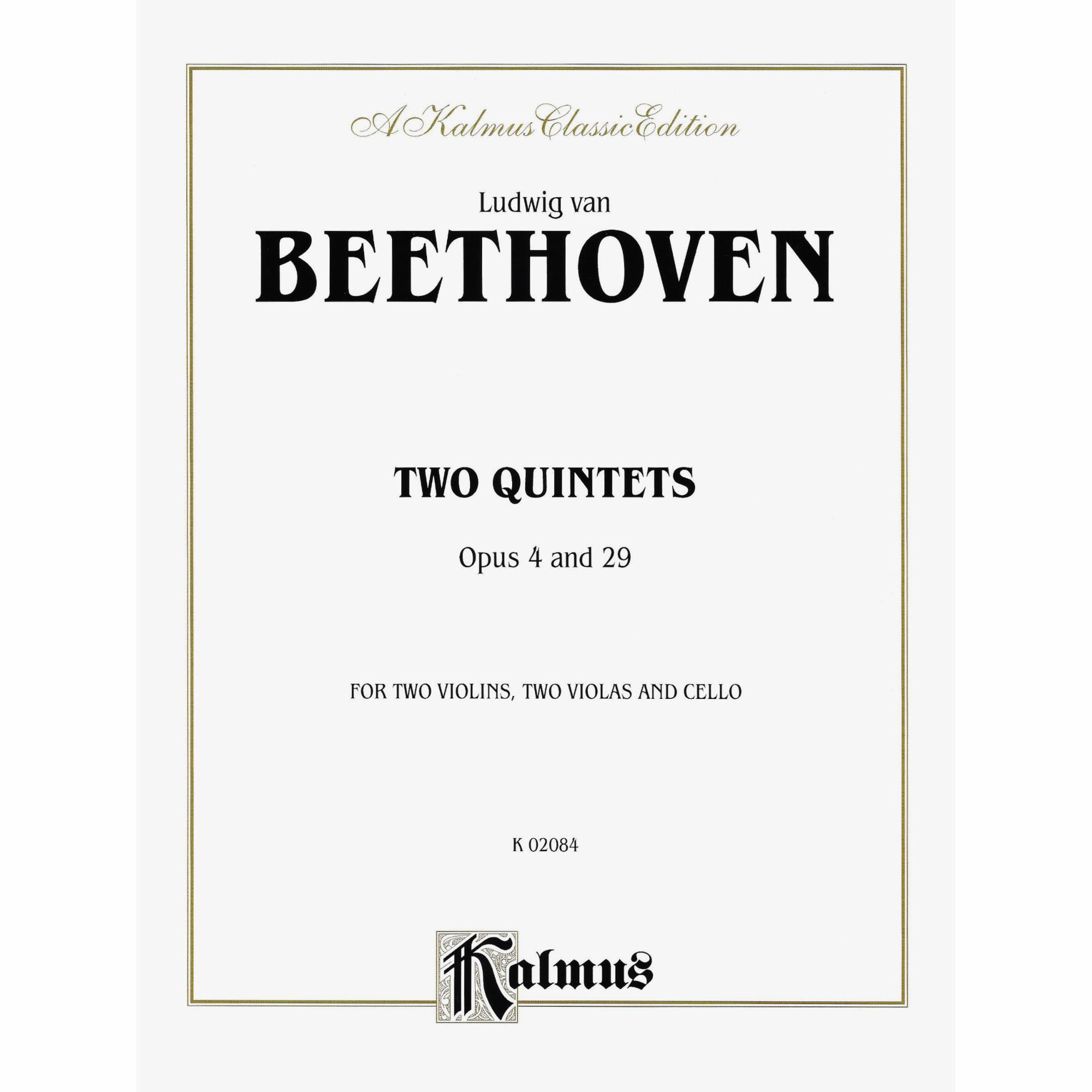 Beethoven -- Two Quintets, Opp. 4 & 29