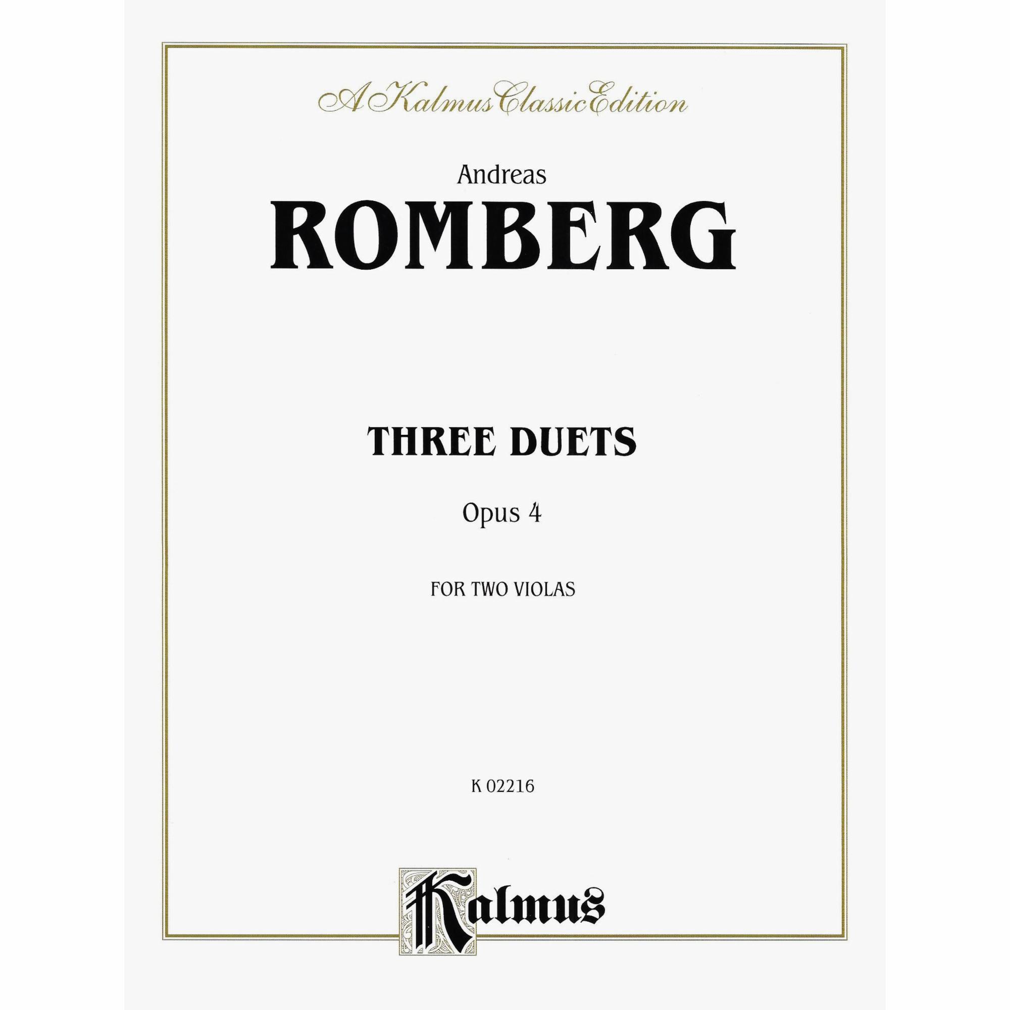 Romberg -- Three Duets, Op. 4 for Two Violas