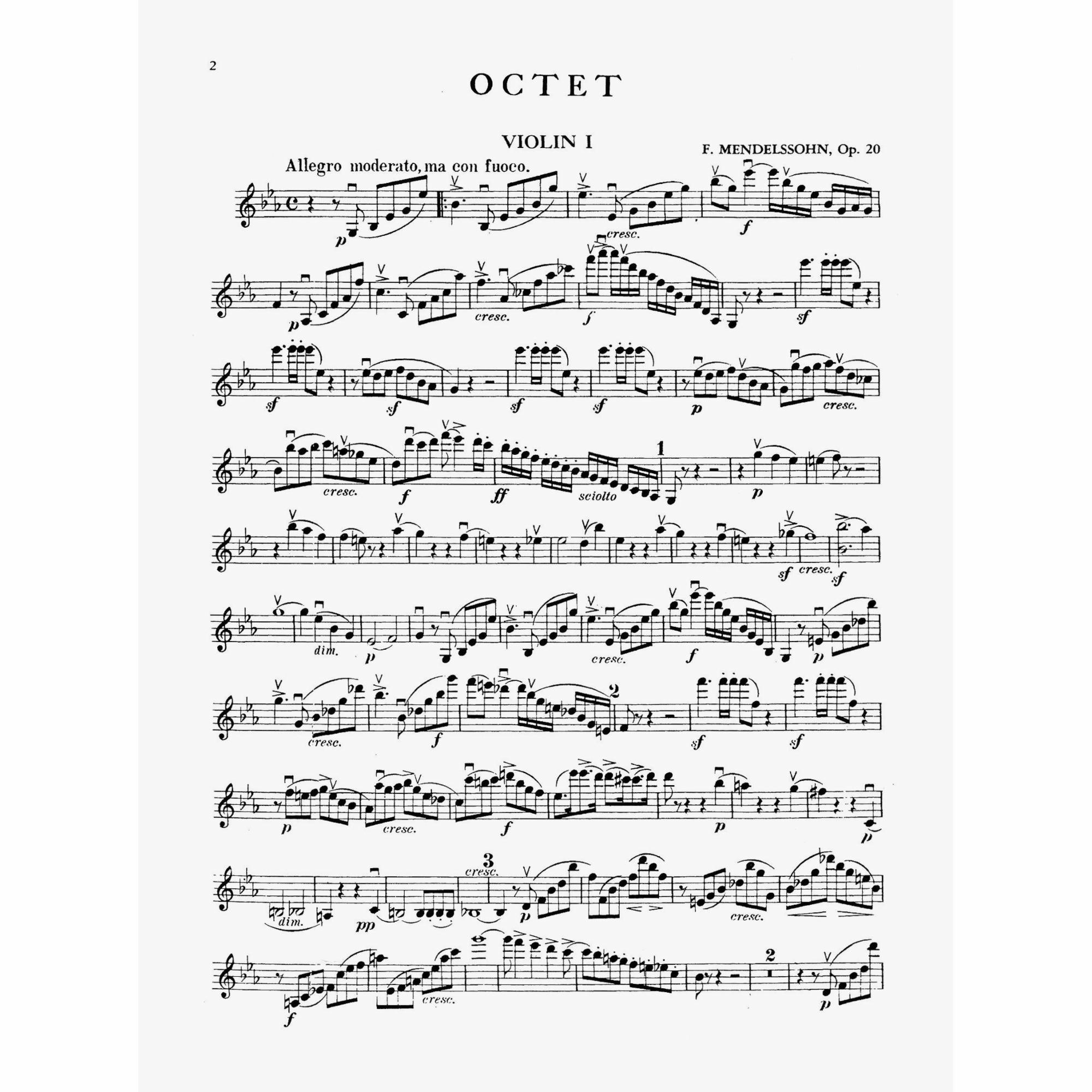 Sample: Violin I (Pg. 2)