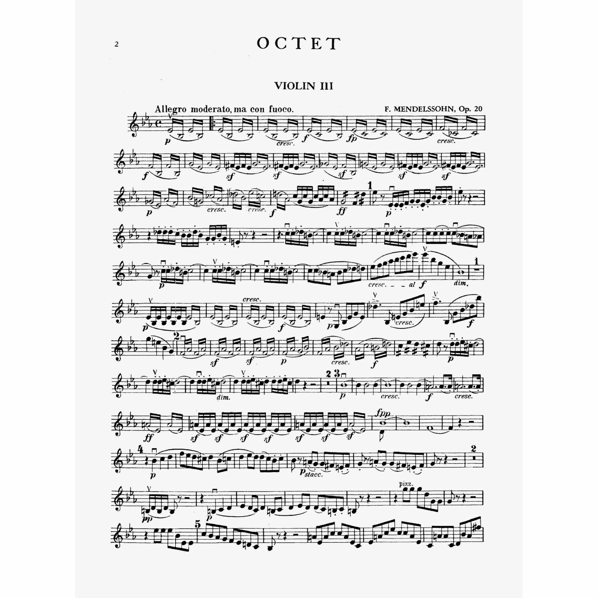 Sample: Violin III (Pg. 2)