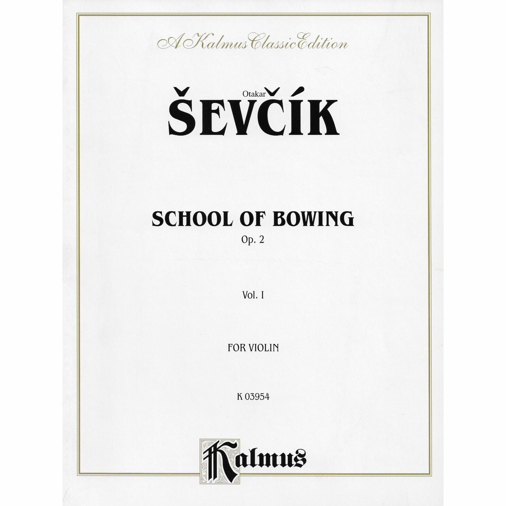 Sevcik -- School of Bowing, Op. 2, Vol. 1 for Violin