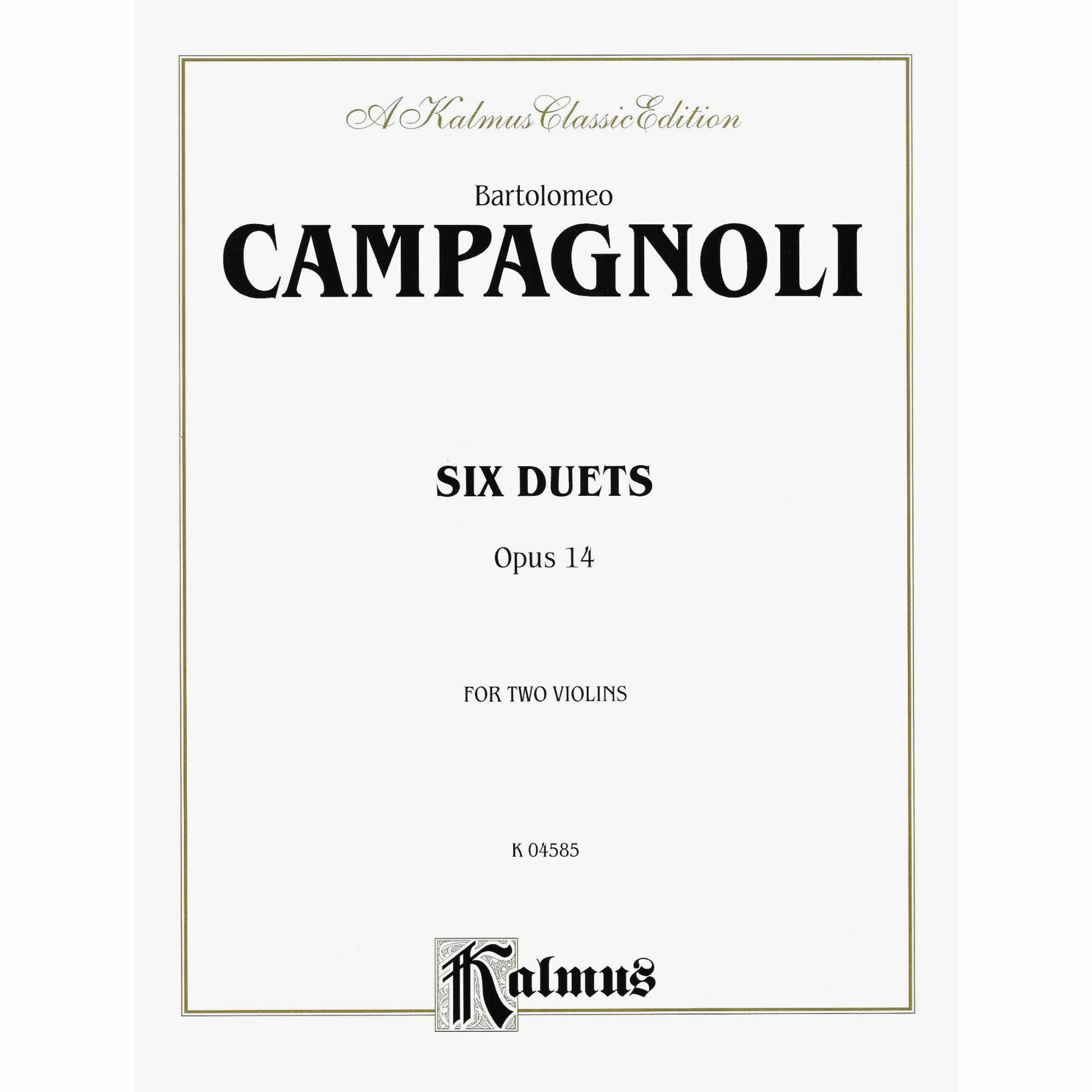 Campagnoli -- Six Duets, Op. 14 for Two Violins