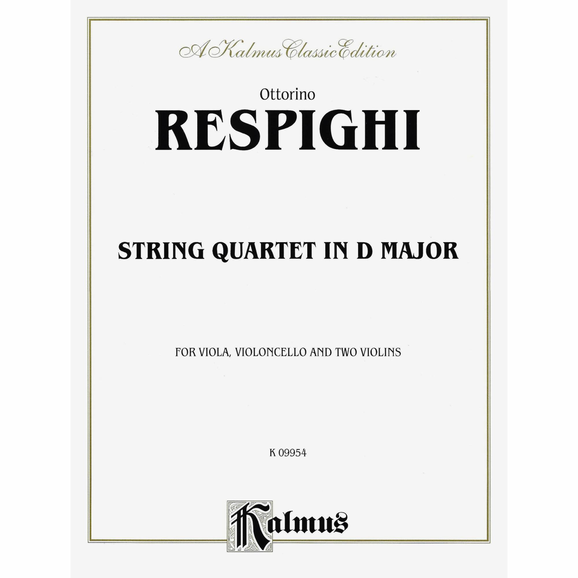 Respighi -- String Quartet in D Major