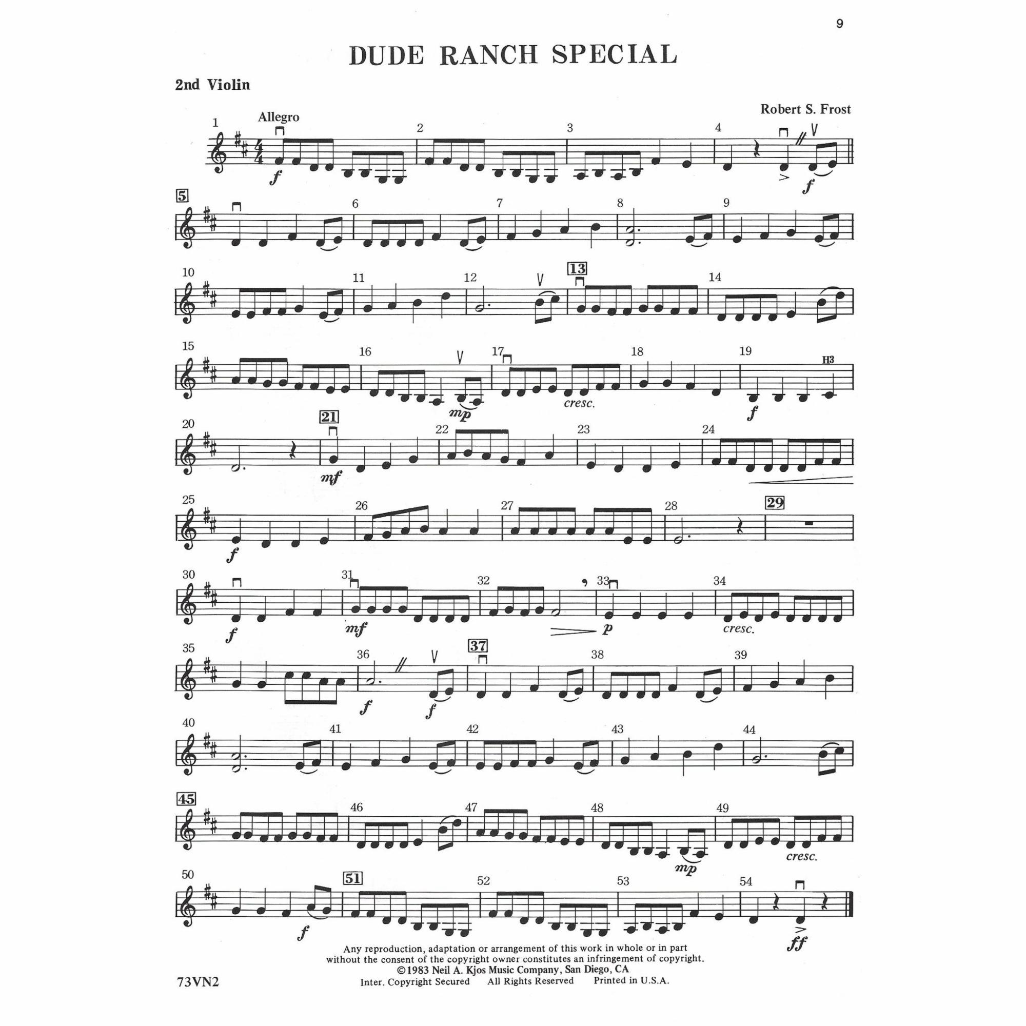 Sample: Violin 2 (Pg. 9)