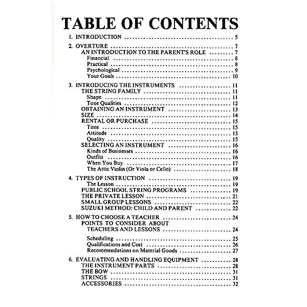 Table Of Contents - Page 1